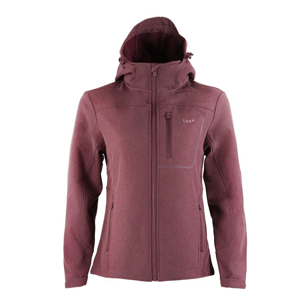 Chaqueta Mujer Macaya Softshell Hoody Jacket Melange Uva Lippi I18-0