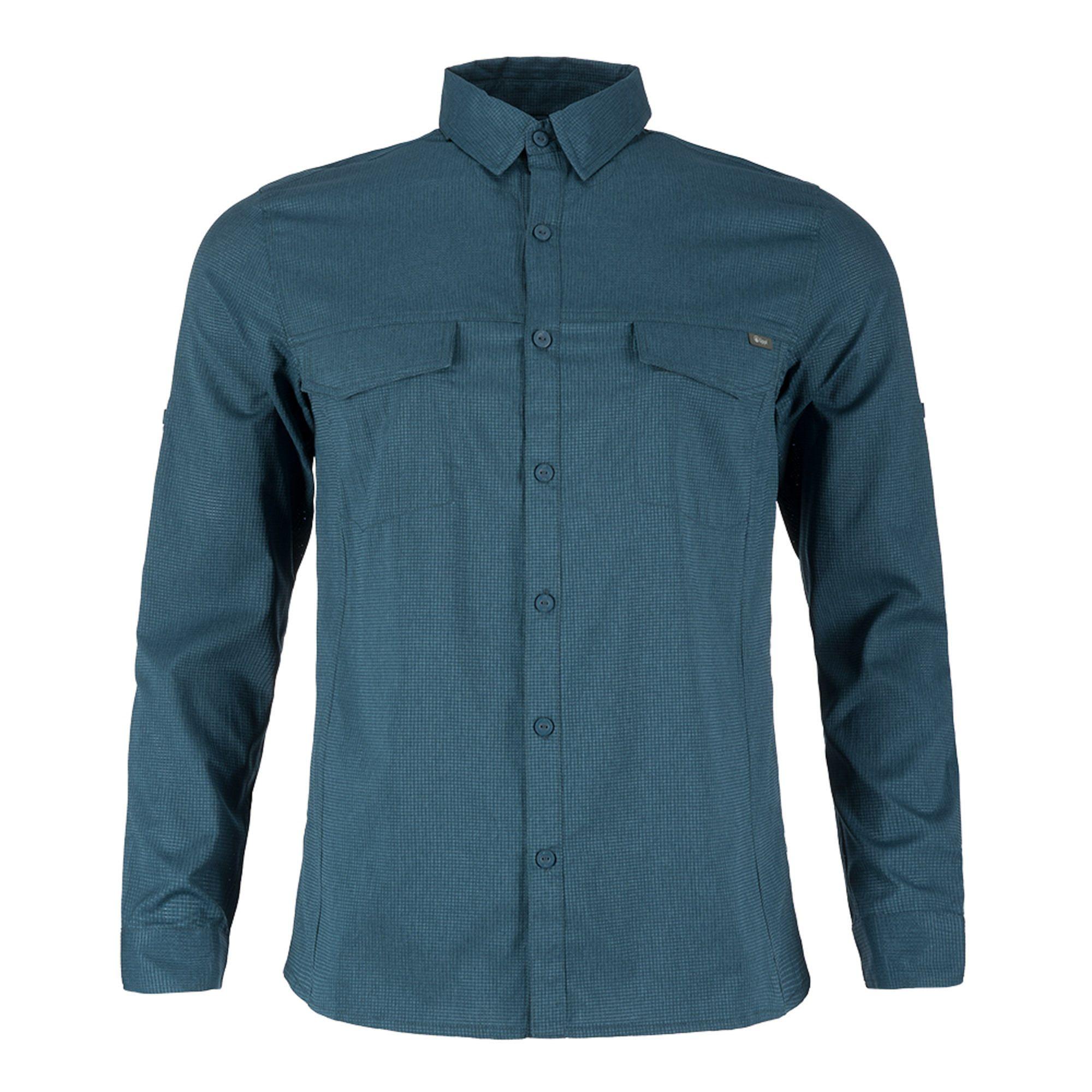 Camisa Hombre Rosselot Long Sleeve Q-Dry Shirt Melange Azul Lippi I19-0