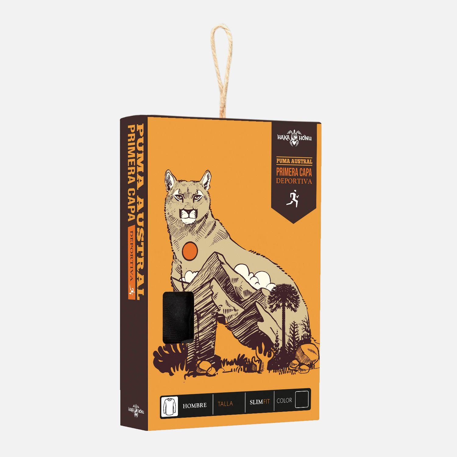 Primera Capa Hombre Puma Austral Top Negro Haka Honu I25-1
