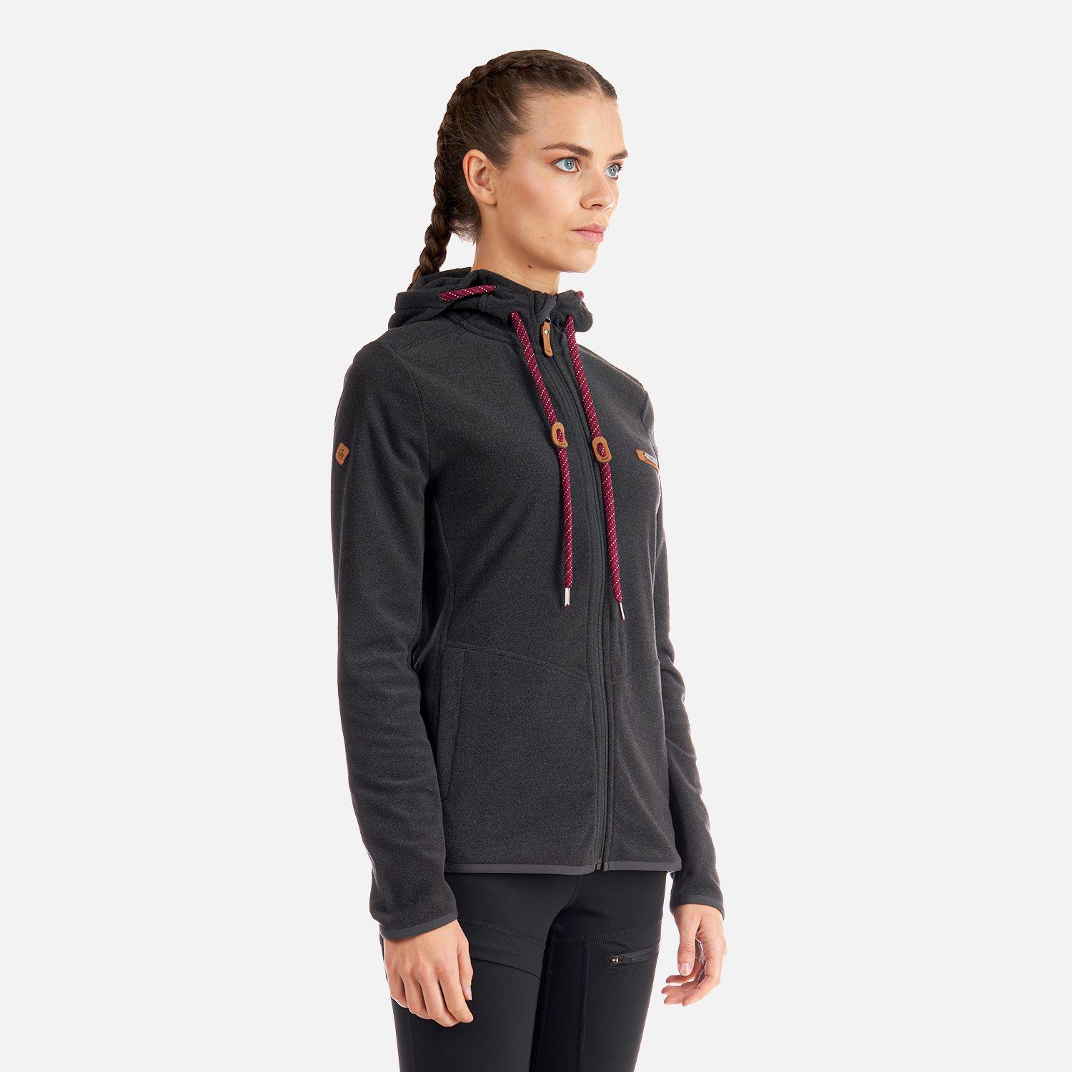 Poleron Mujer Stripes Nano-F Full Zip Hoody Grafito Lippi V22-2
