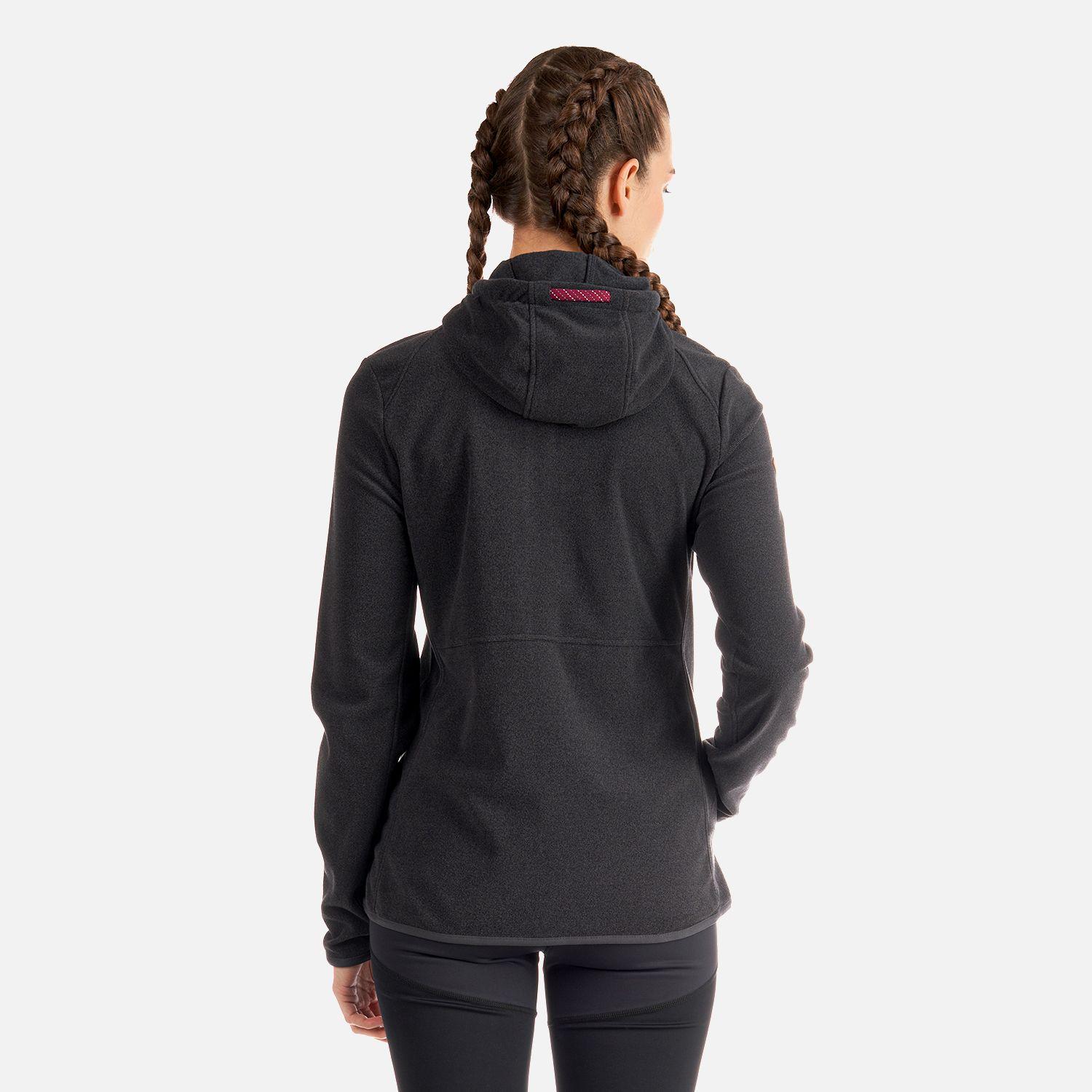 Poleron Mujer Stripes Nano-F Full Zip Hoody Grafito Lippi V22-4