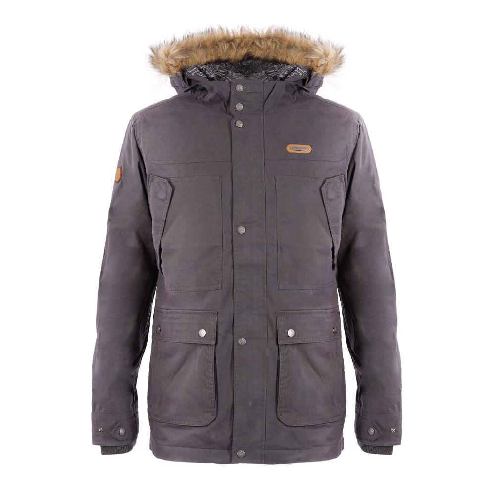 Chaqueta Hombre Peumo Canvas Hoody Jacket Grafito Lippi I18-0