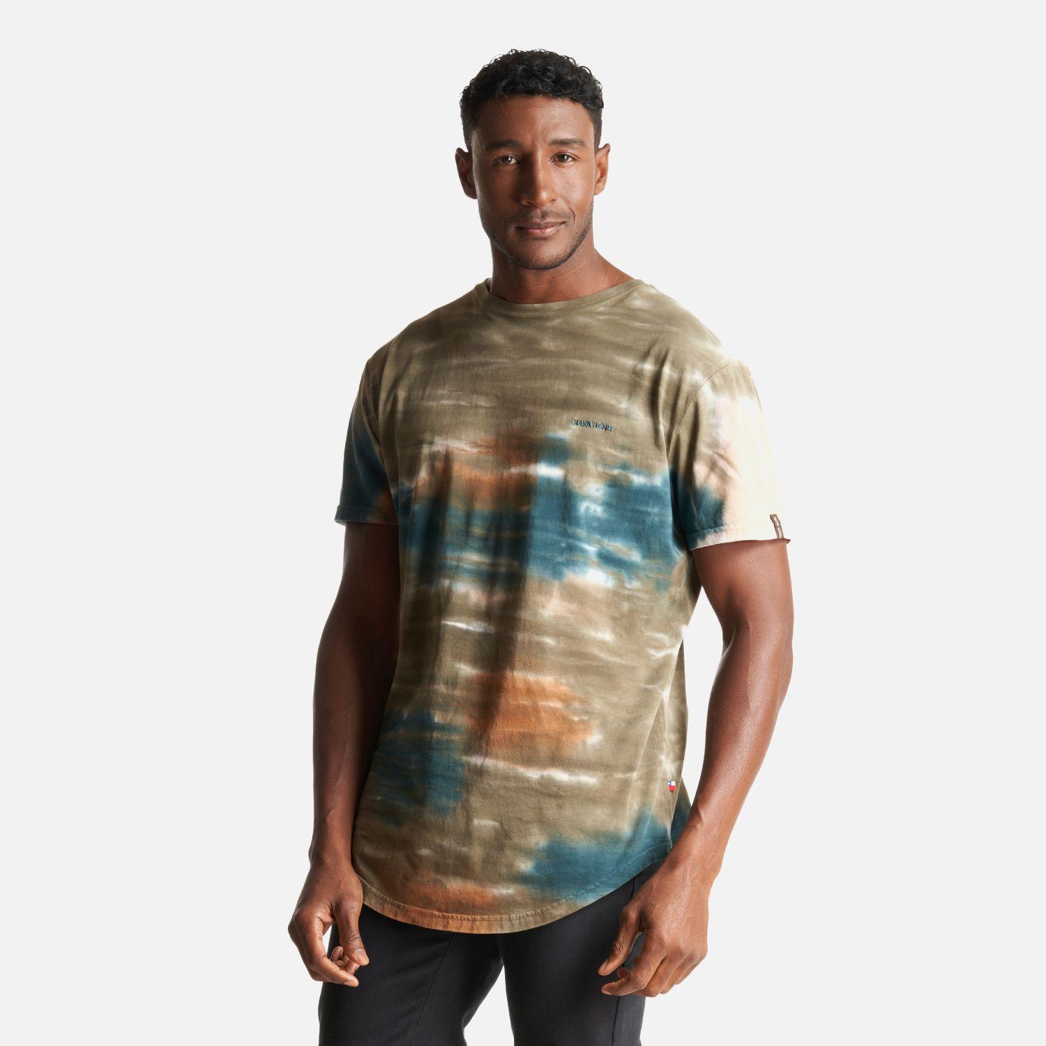 Polera Hombre Rastro Print Beige Haka Honu-2