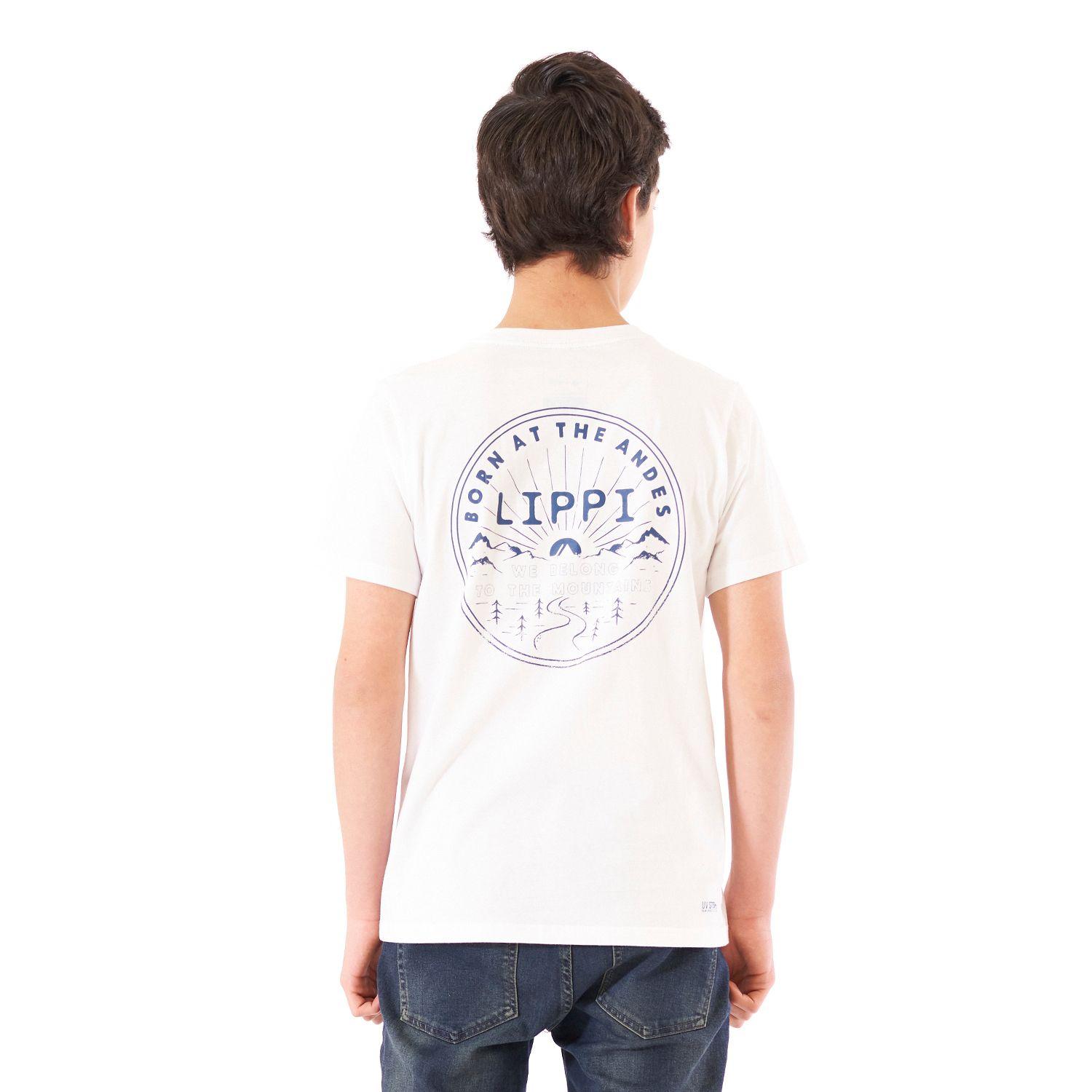 Polera Teen Boy Mountain UV-Stop T-Shirt Blanco Lippi-6