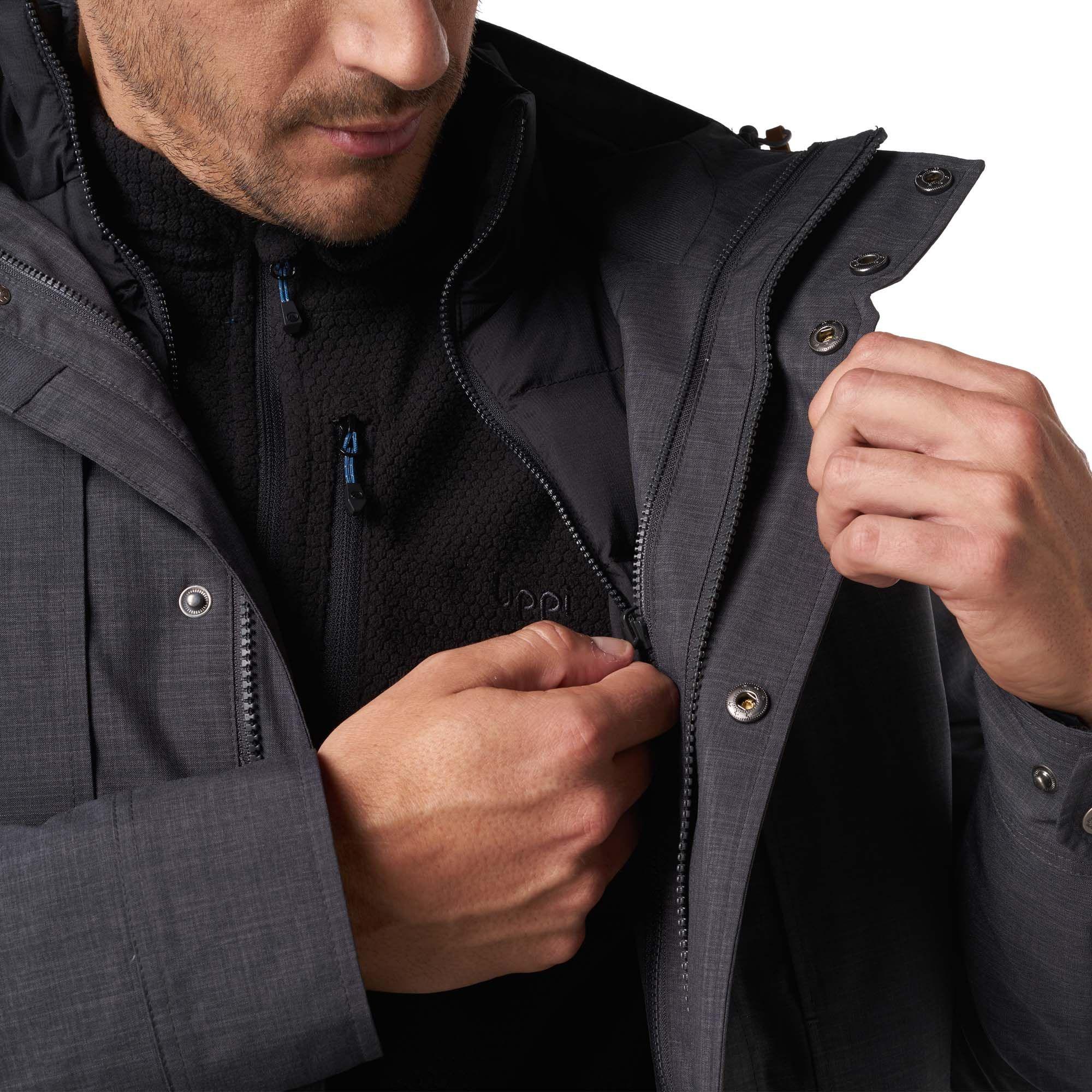 Chaqueta Hombre Nalca Fusion-3 Hoody Jacket Azul Noche / Verde Oscuro Lippi-6