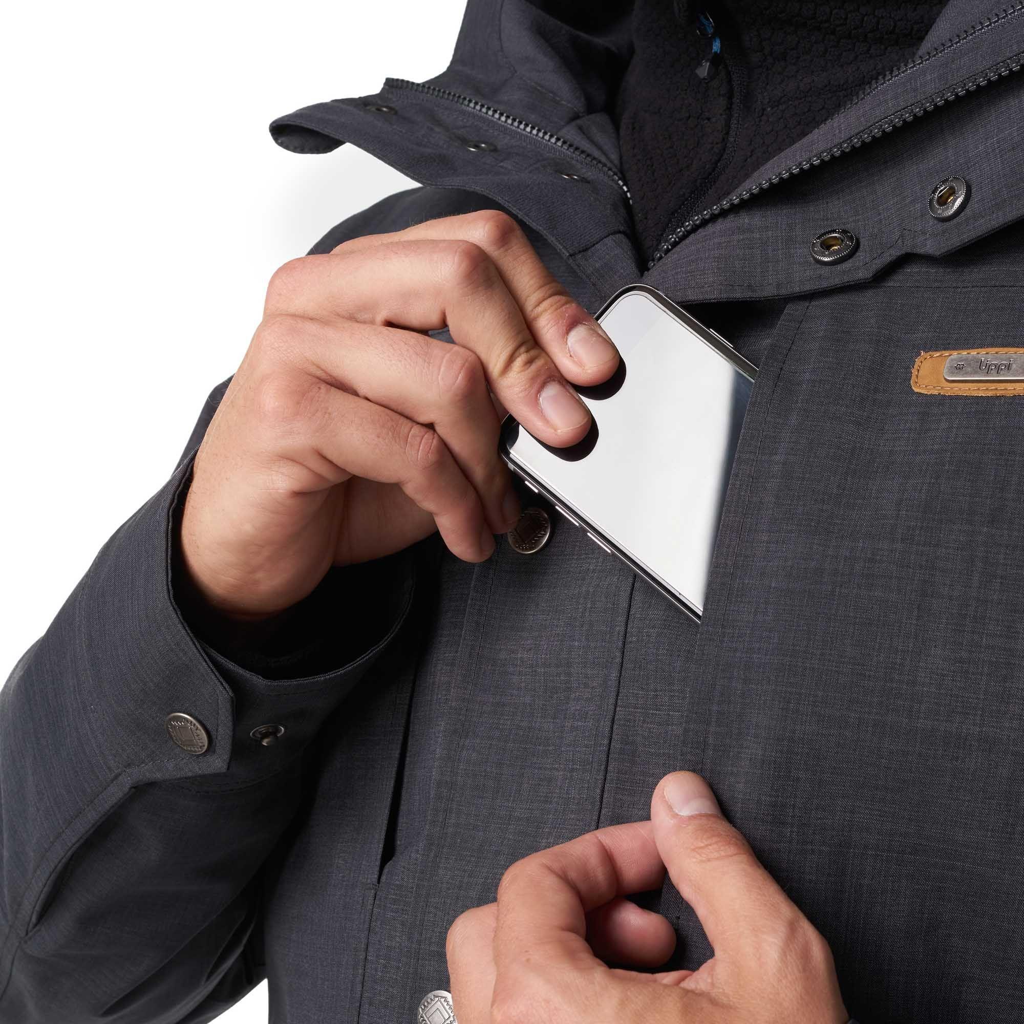 Chaqueta Hombre Nalca Fusion-3 Hoody Jacket Azul Noche / Verde Oscuro Lippi-8