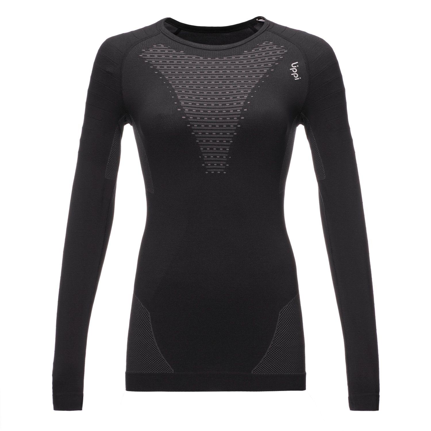 Primera Capa Mujer Skintec 2000 seamless top Negro Grafito Lippi-0