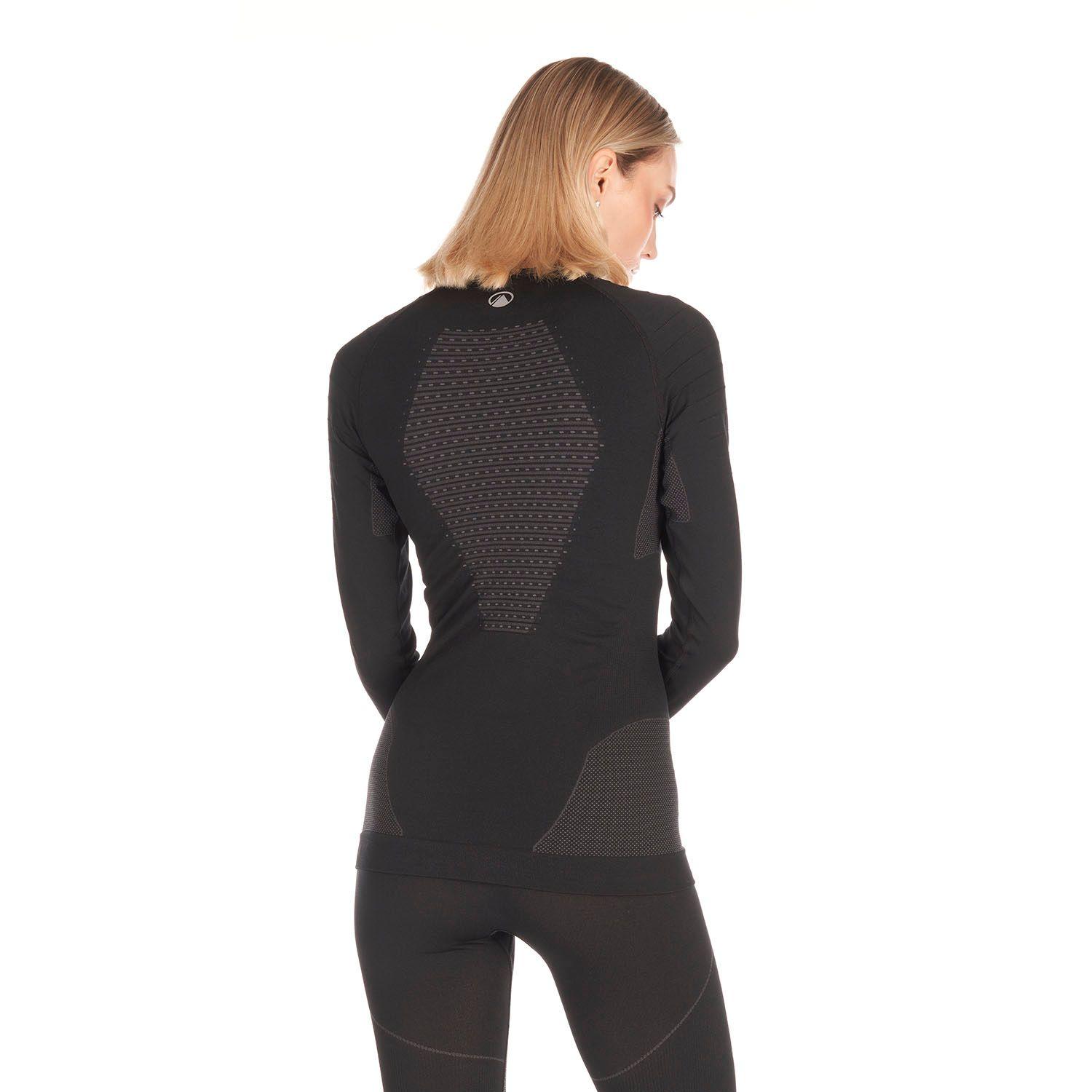 Primera Capa Mujer Skintec 2000 seamless top Negro Grafito Lippi-5