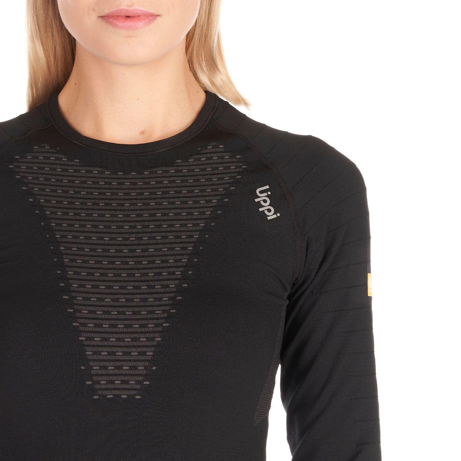 Primera Capa Mujer Skintec 2000 seamless top Negro Grafito Lippi-6