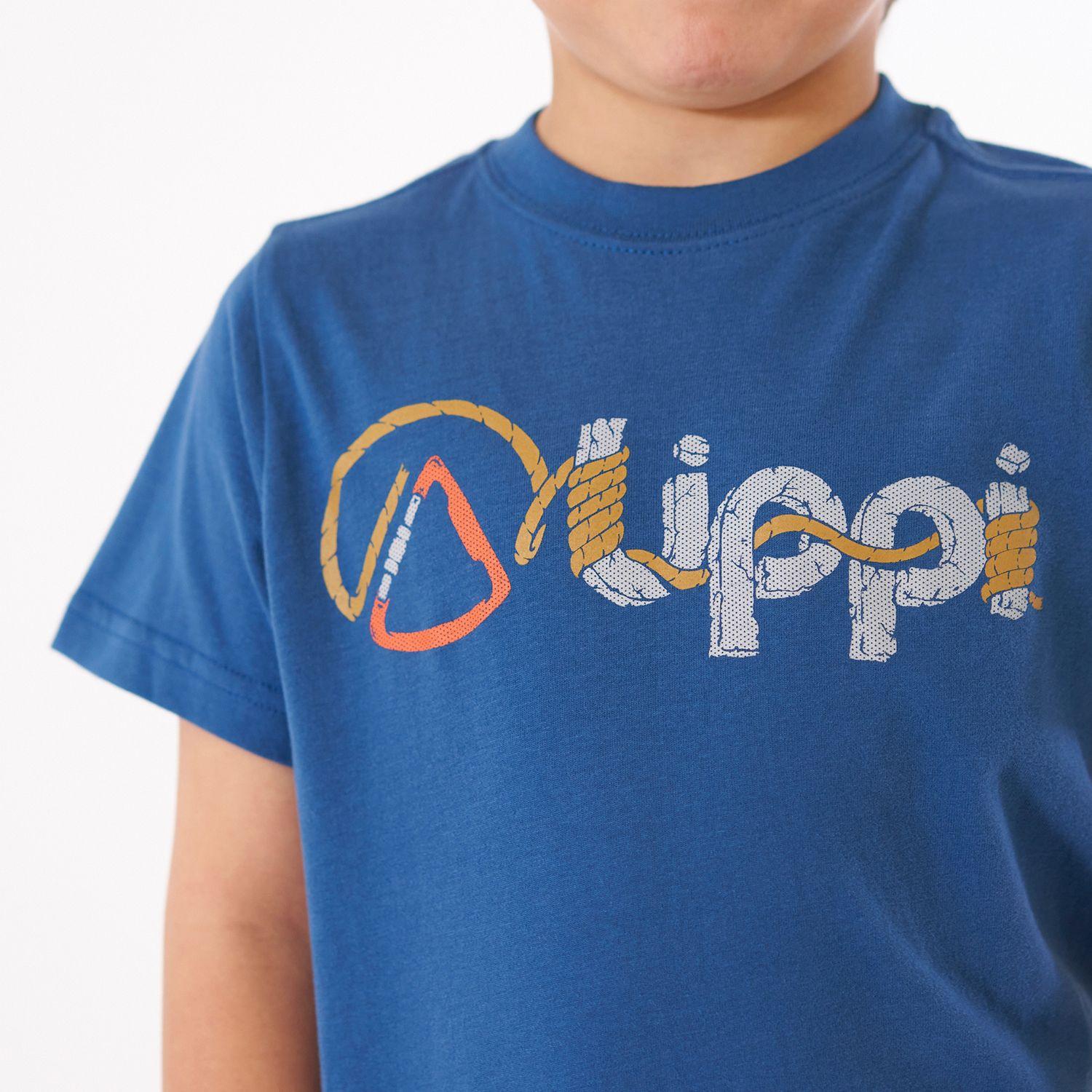 Polera Niño Logo Lippi UV-Stop T-Shirt Azul Lippi V21-4