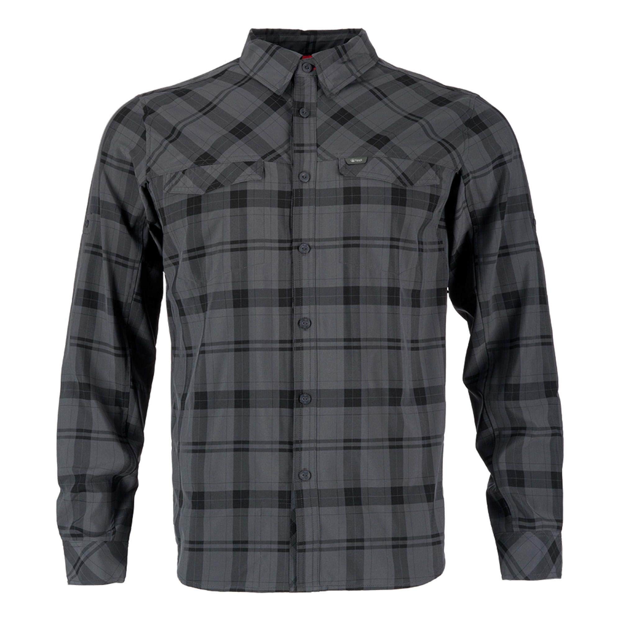 Camisa Hombre Geo Long Sleeve Shirt Gris Oscuro Lippi I19-0