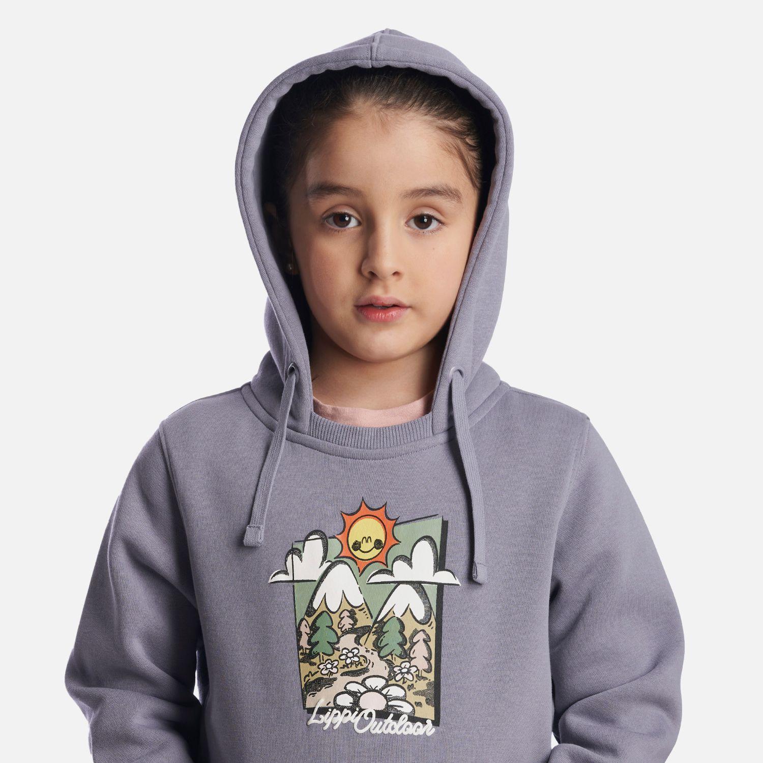 Poleron Niña Insigne Hoody Sweatshirt Morado Claro Lippi-4