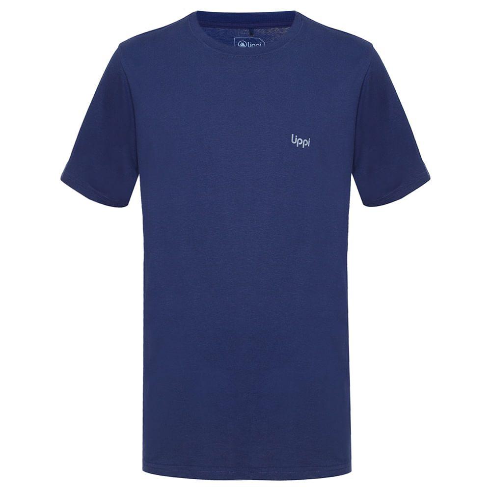 Polera Hombre Ulmo Cotton UV-Stop T-Shirt Azul Oscuro Lippi V18-0