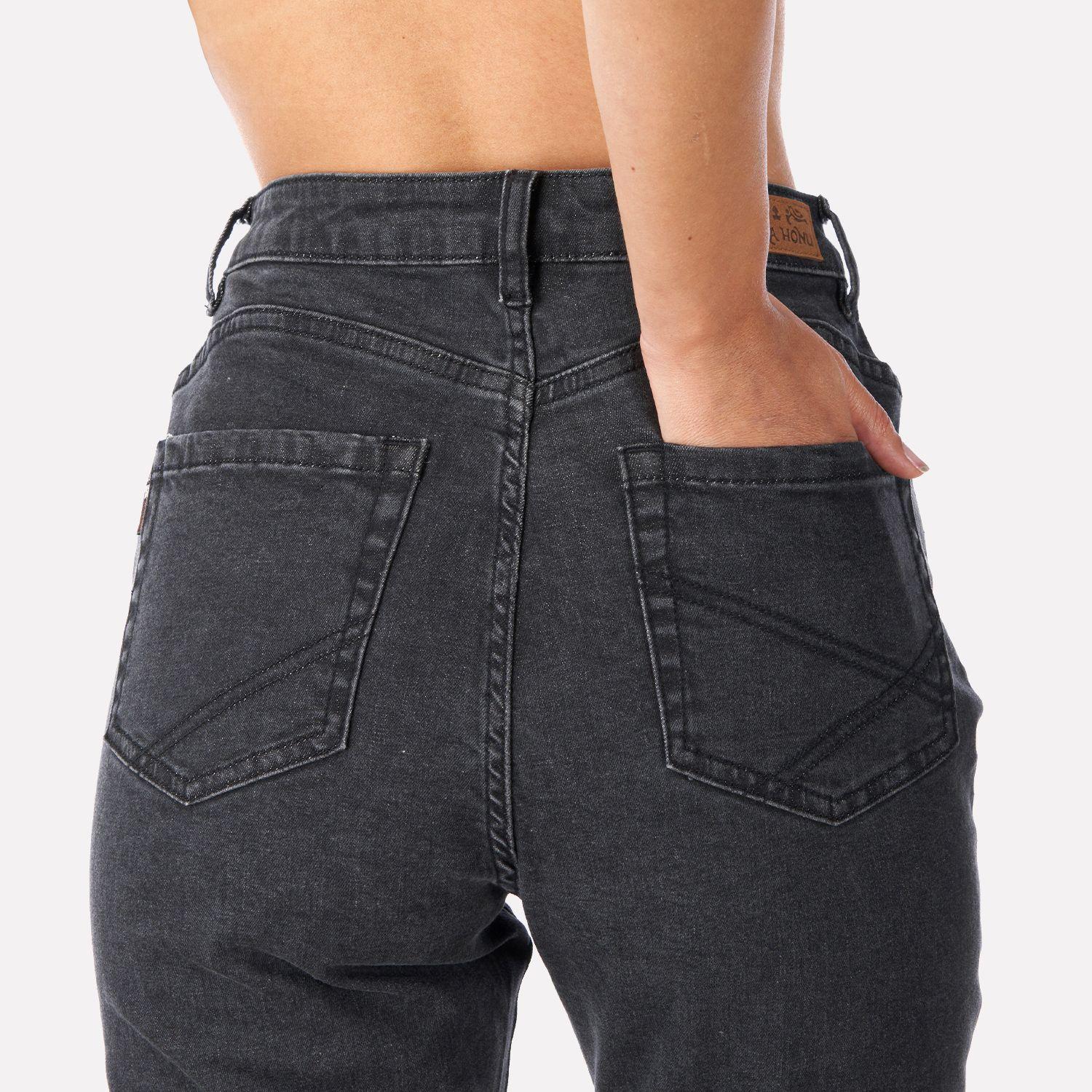 Pantalon Mujer Jeans con Gin Negro Haka Honu I22-3