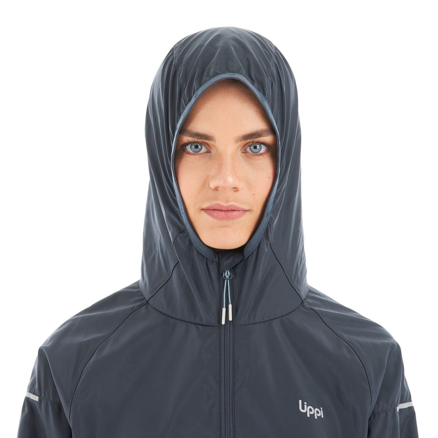 Chaqueta Mujer Nightfall WindBreaker Hoody Jacket Azul Piedra Lippi-6
