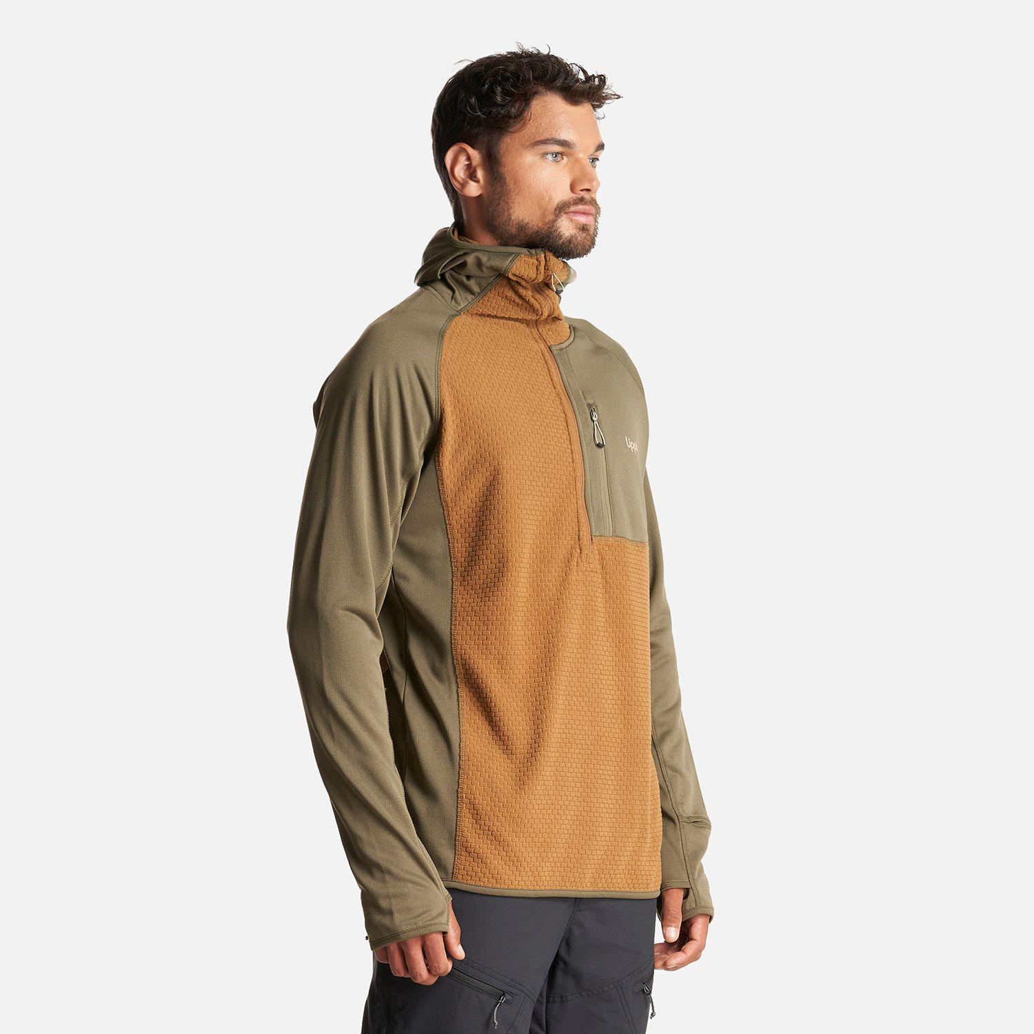 Poleron Hombre Jacaranda Mountain Nano-F 1/4 Zip Hoody Mostaza Oscuro Lippi-2