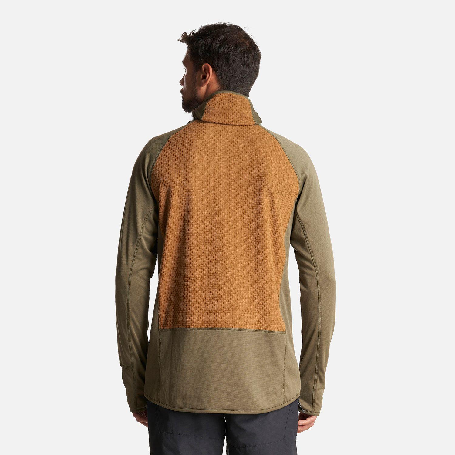 Poleron Hombre Jacaranda Mountain Nano-F 1/4 Zip Hoody Mostaza Oscuro Lippi-4