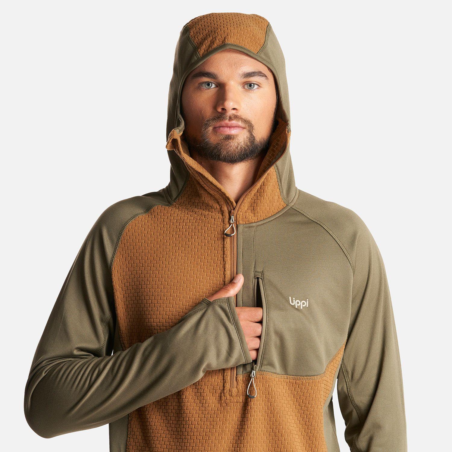 Poleron Hombre Jacaranda Mountain Nano-F 1/4 Zip Hoody Mostaza Oscuro Lippi-5