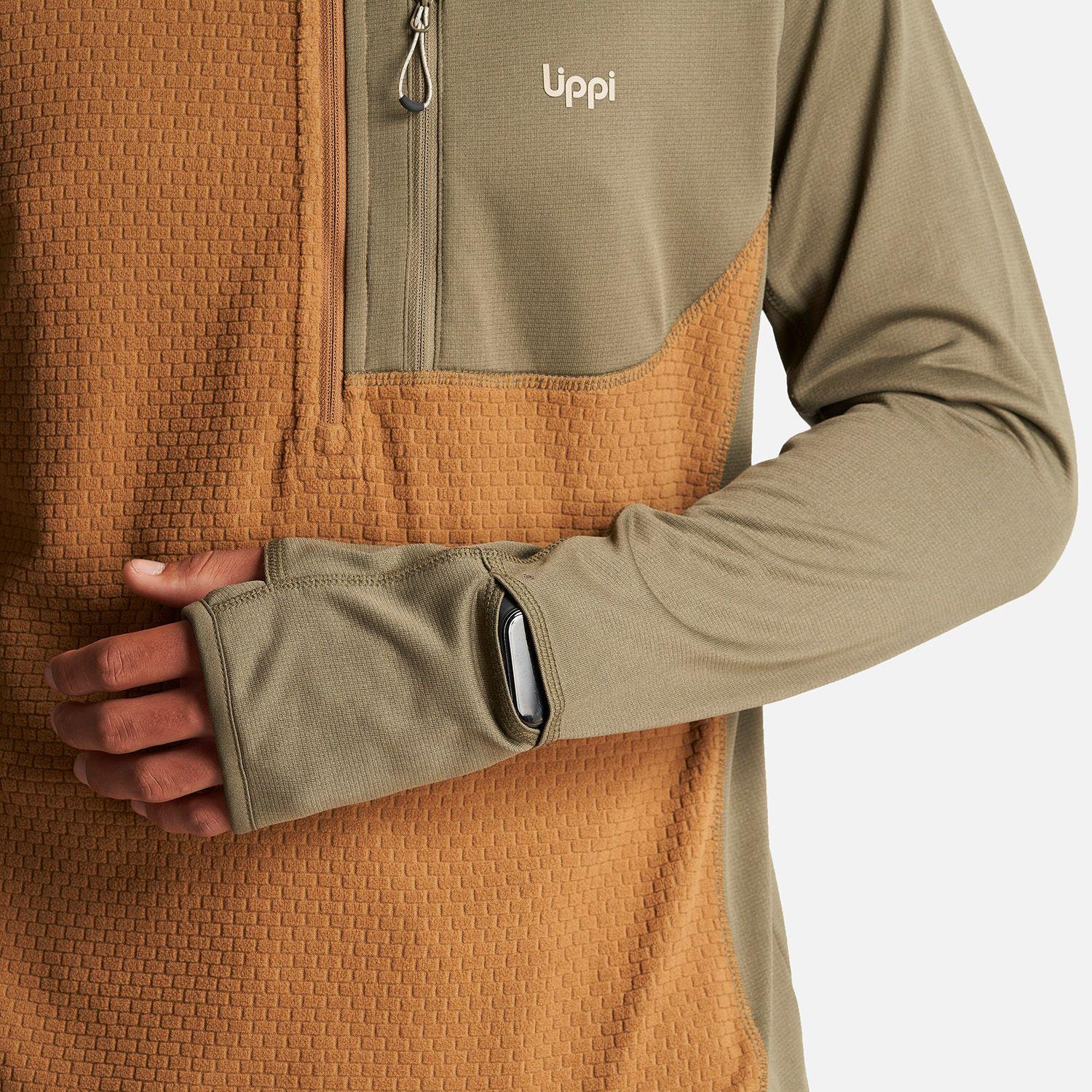 Poleron Hombre Jacaranda Mountain Nano-F 1/4 Zip Hoody Mostaza Oscuro Lippi-6