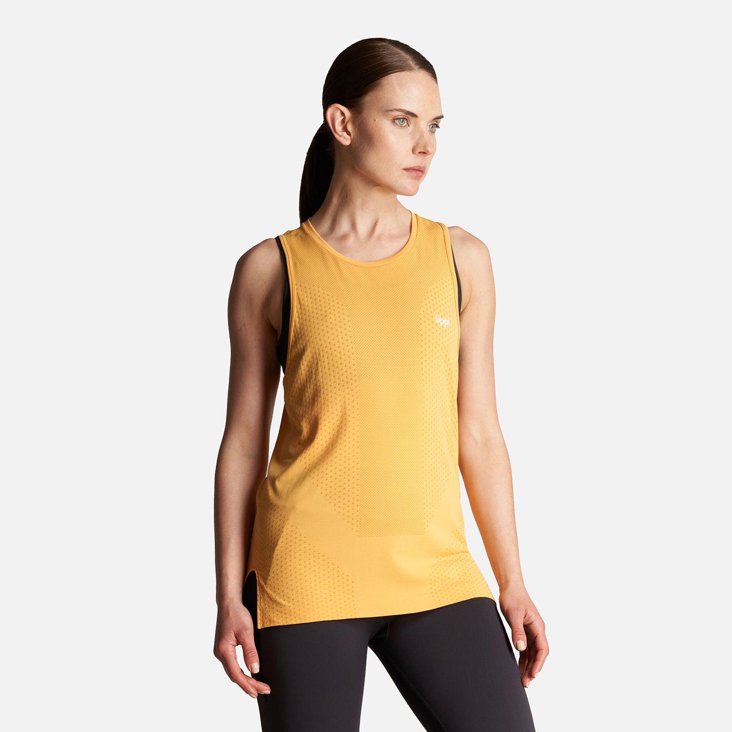 Polera Mujer 4 Run Seamless Trail T-Shirt Amarillo Lippi-2