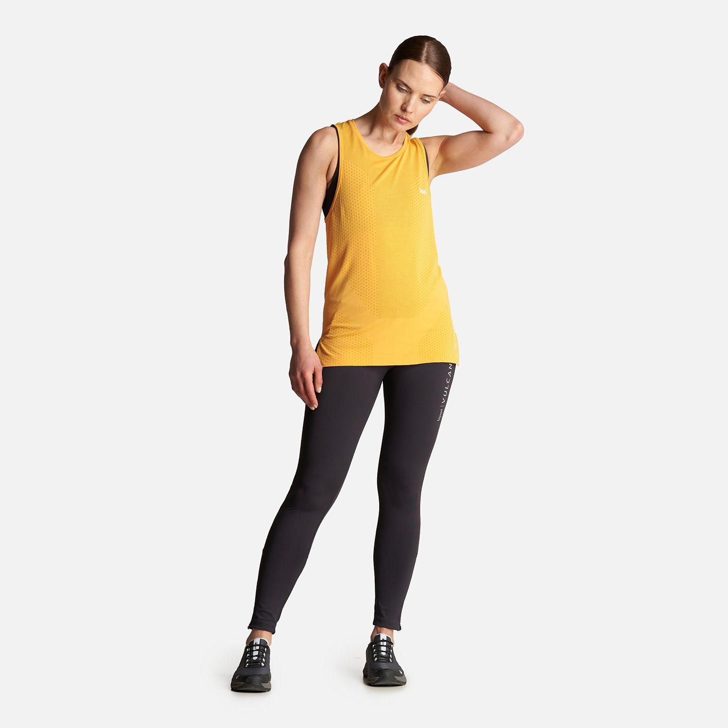 Polera Mujer 4 Run Seamless Trail T-Shirt Amarillo Lippi-7