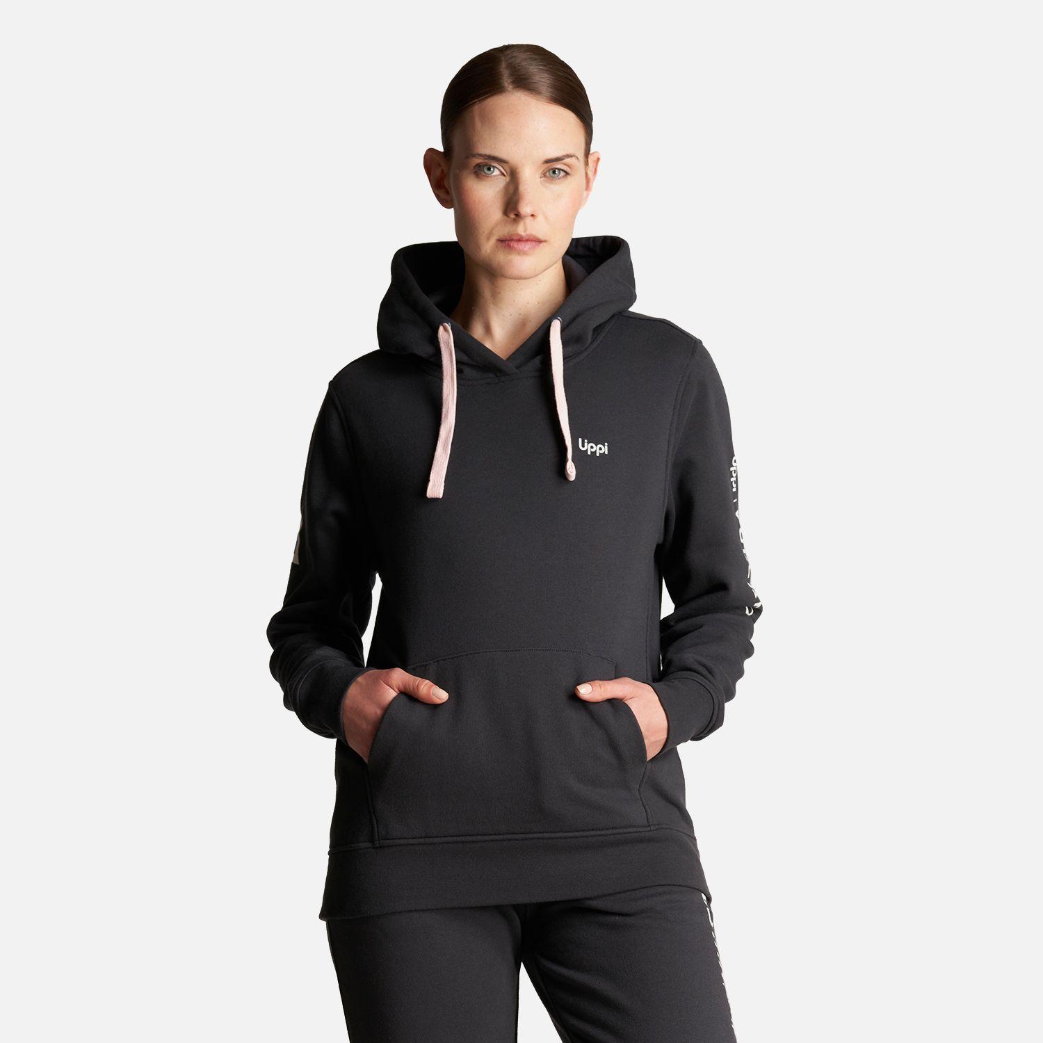 Poleron Mujer Insigne Vulcano Hoody Sweatshirt Negro Lippi-1