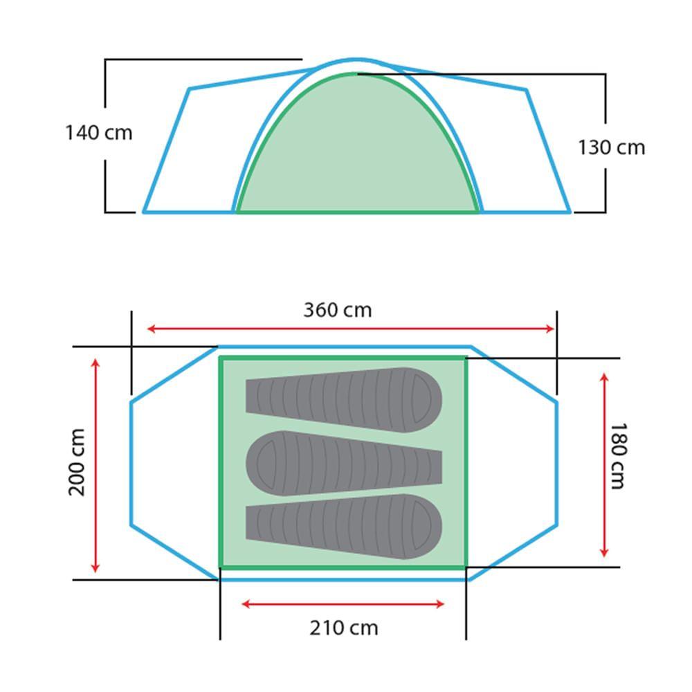 Carpa Unisex Lemuy 300 Rojo Lippi-4