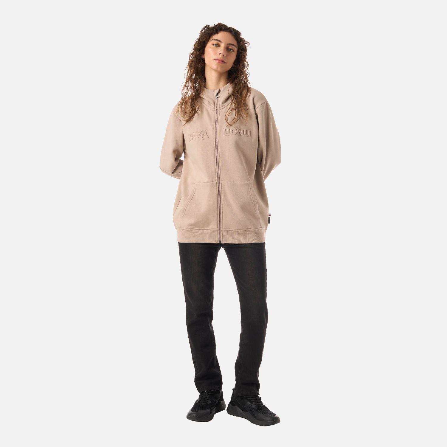 Polerón Mujer Motomami Full Zip Taupe Haka Honu V26-5
