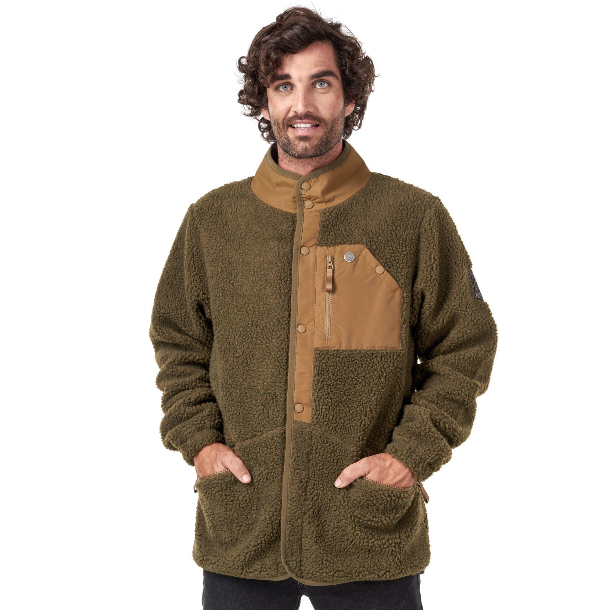 Chaqueta Hombre Zip-porrito Verde Oliva Haka Honu-0