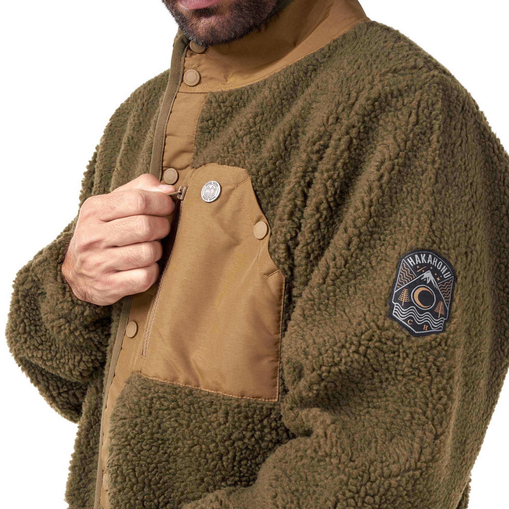 Chaqueta Hombre Zip-porrito Verde Oliva Haka Honu-3