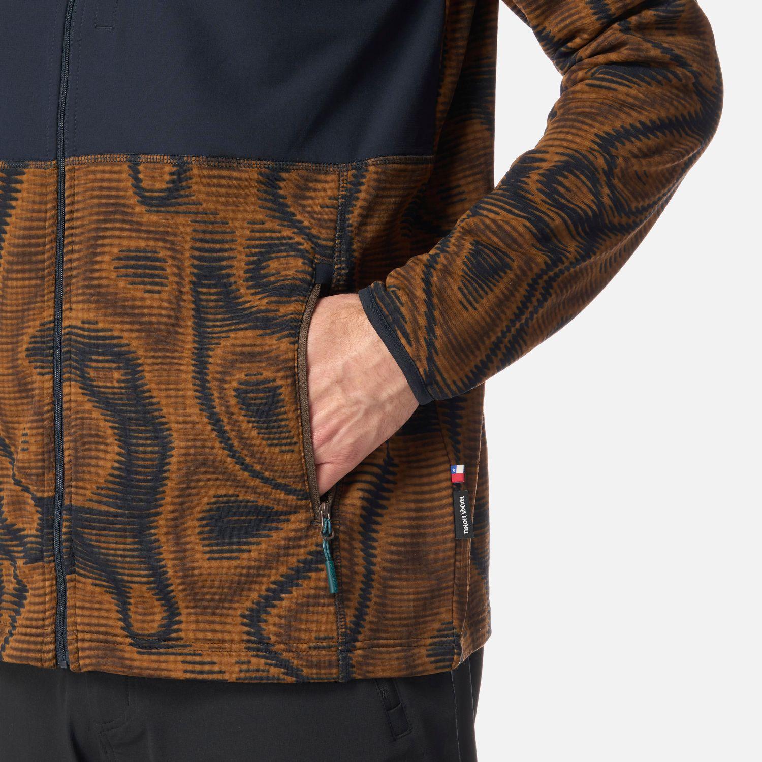 Polerón Hombre Taina Full Zip Print Café Haka Honu I26-4