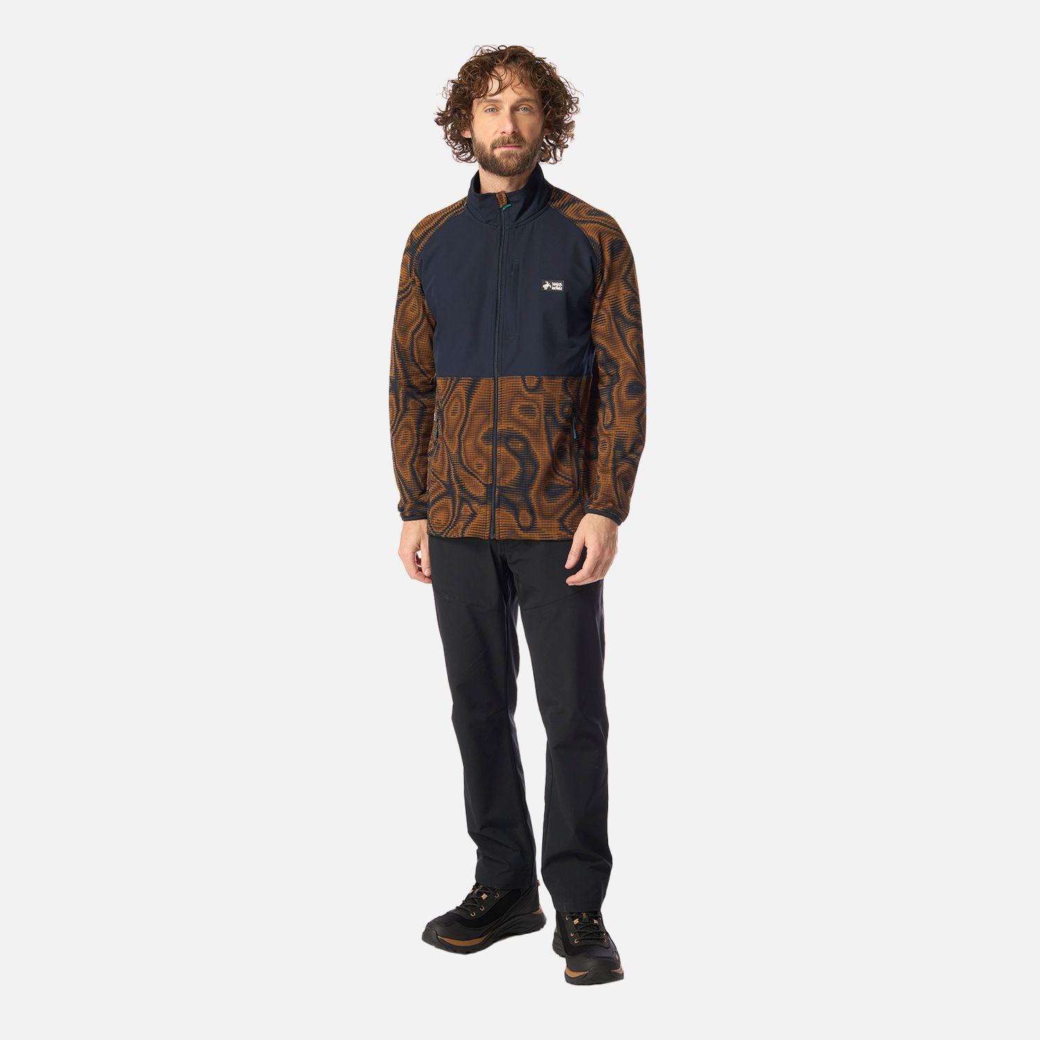 Polerón Hombre Taina Full Zip Print Café Haka Honu I26-5
