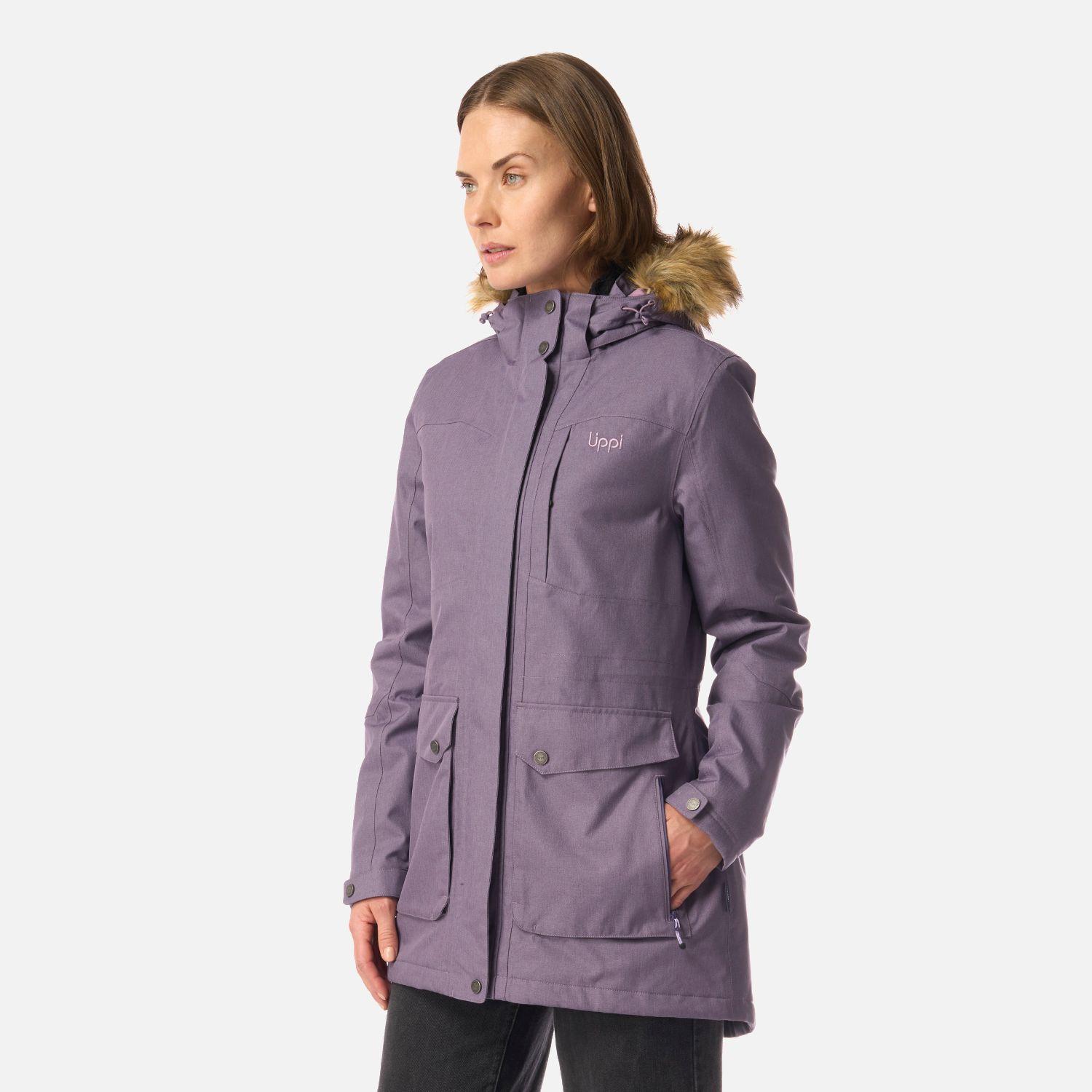 Chaqueta Mujer Roble B-Dry Hoody Jacket Violeta Melange Lippi I26-1
