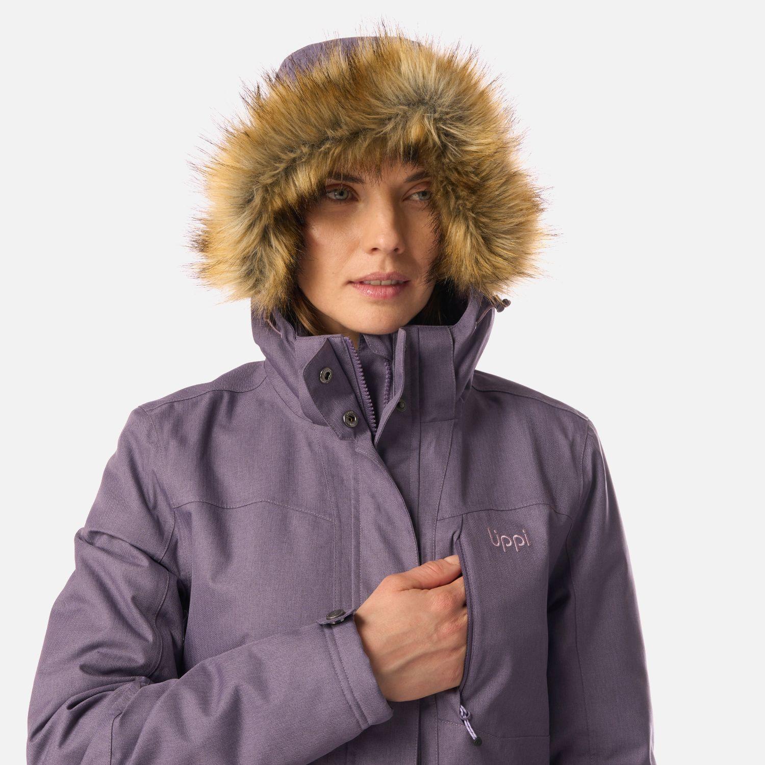 Chaqueta Mujer Roble B-Dry Hoody Jacket Violeta Melange Lippi I26-3