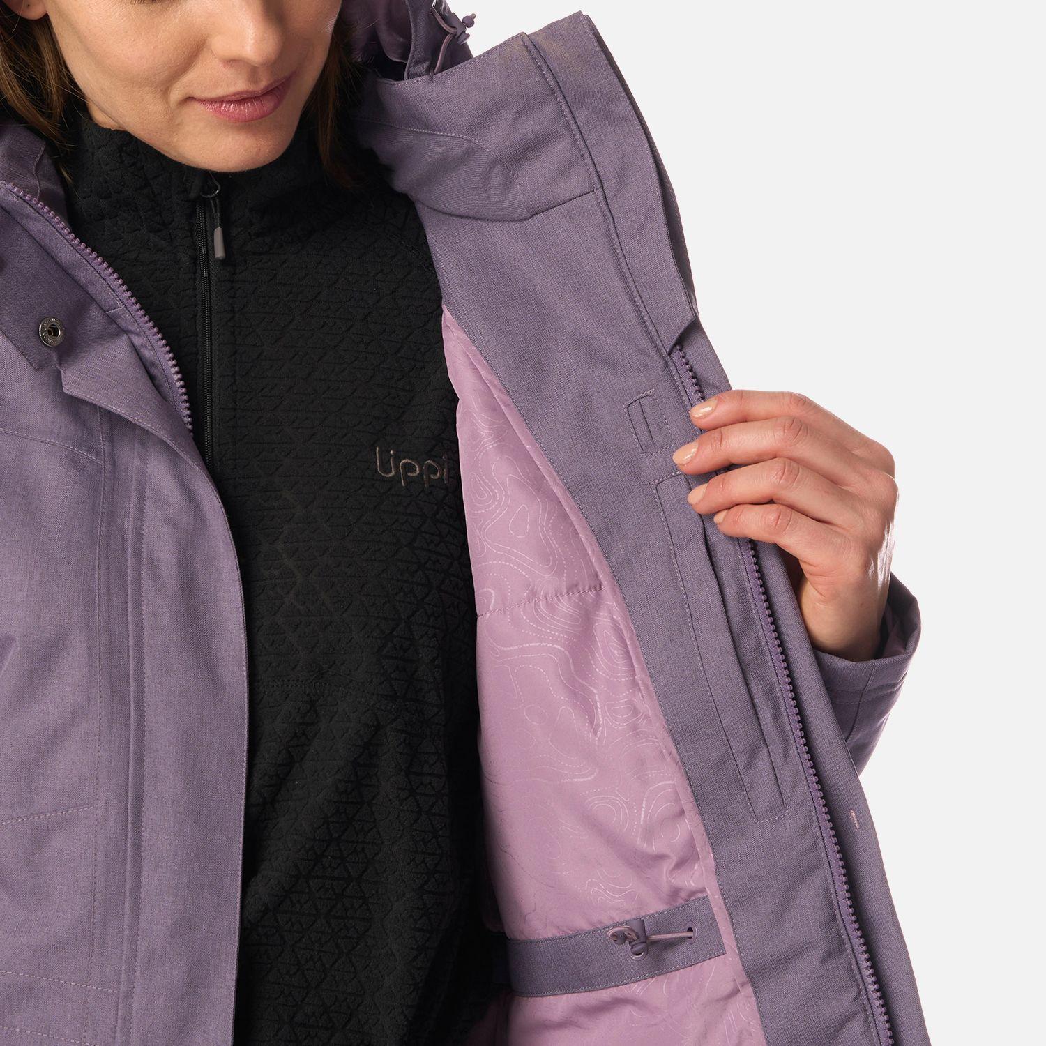 Chaqueta Mujer Roble B-Dry Hoody Jacket Violeta Melange Lippi I26-9