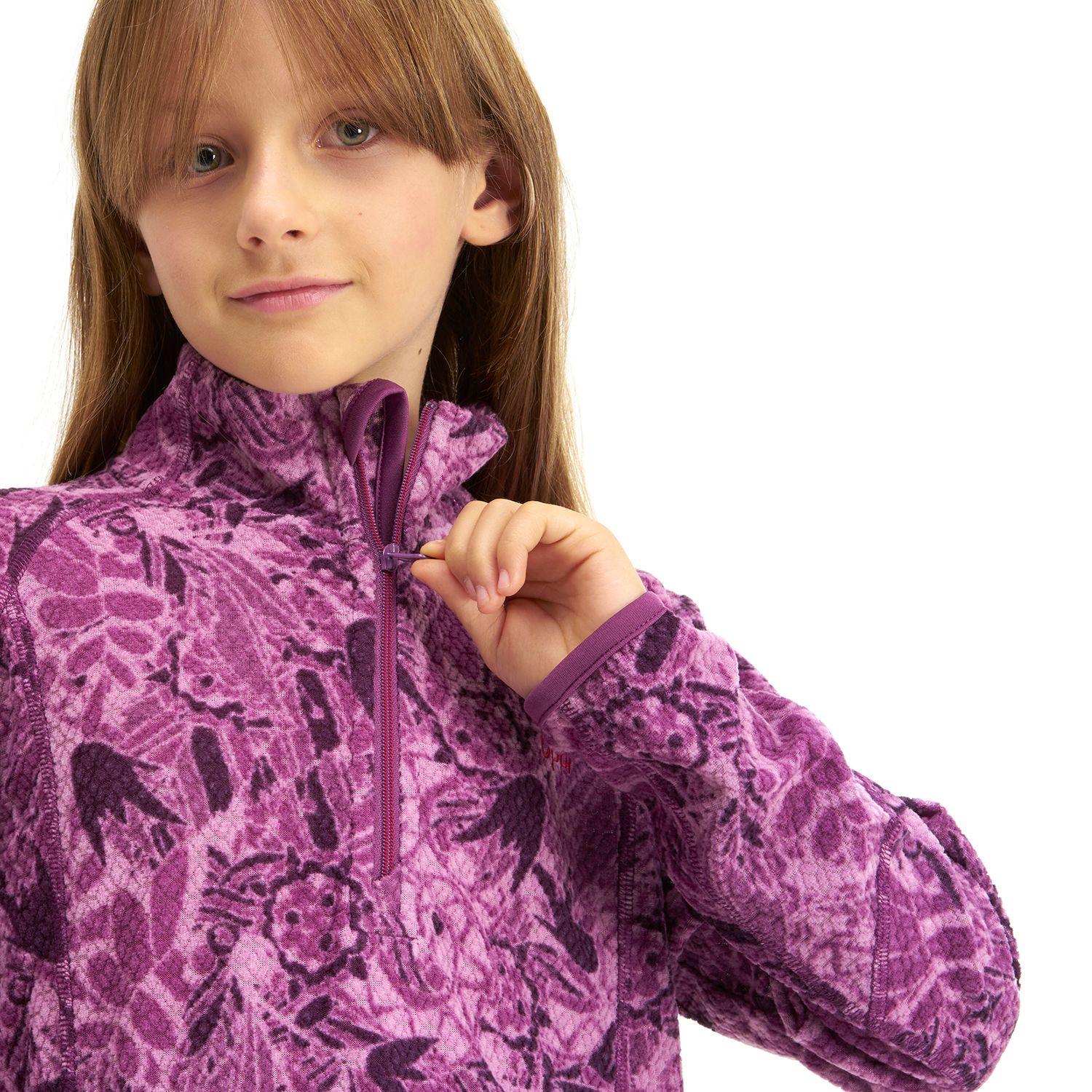 Poleron Niña Saltamontes Nano-F 1/4 Zip Print Uva Lippi-4