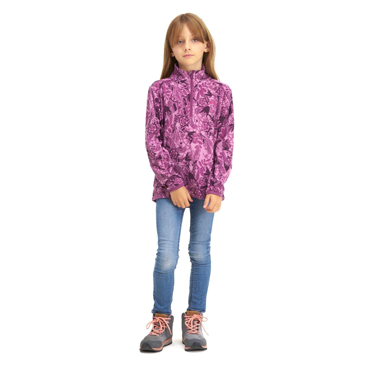 Poleron Niña Saltamontes Nano-F 1/4 Zip Print Uva Lippi-5