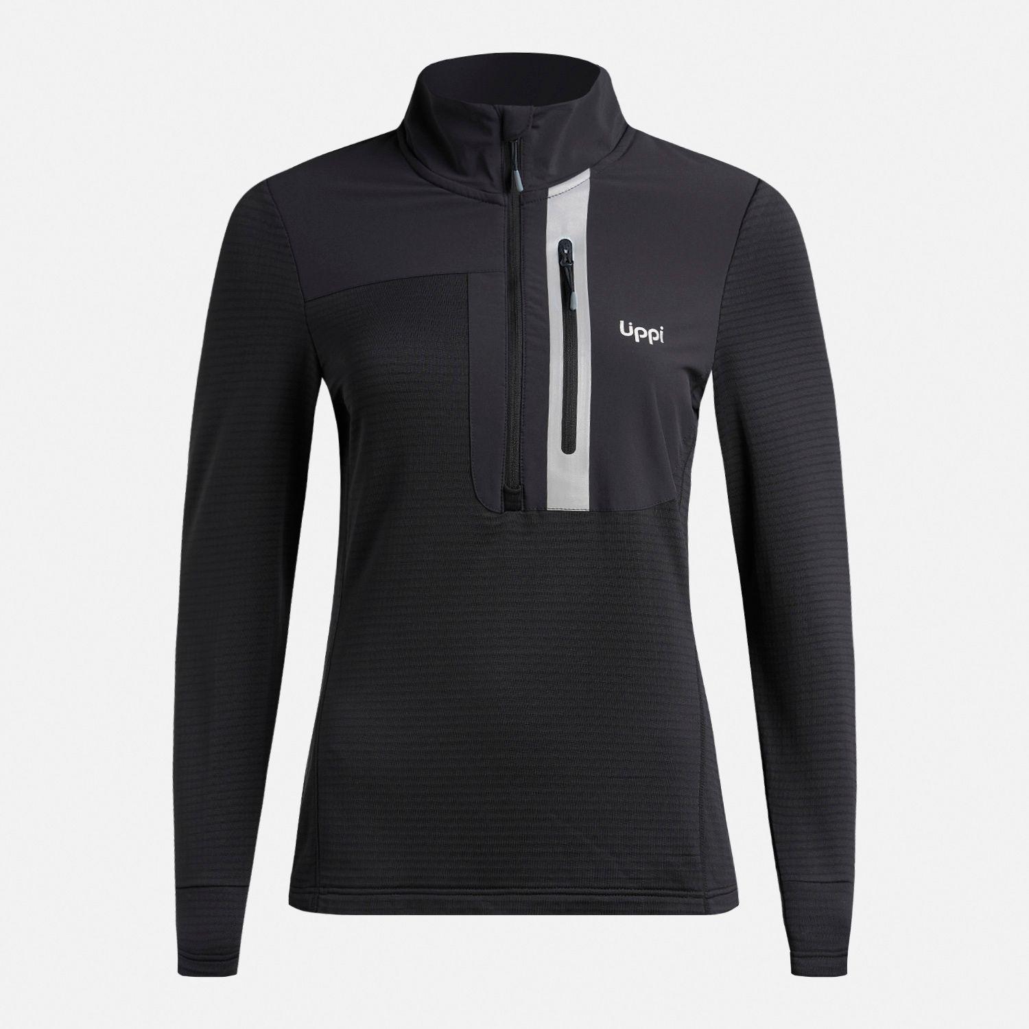 Polerón Mujer Karova Nano-F 1/4 Zip Negro Lippi V26-6