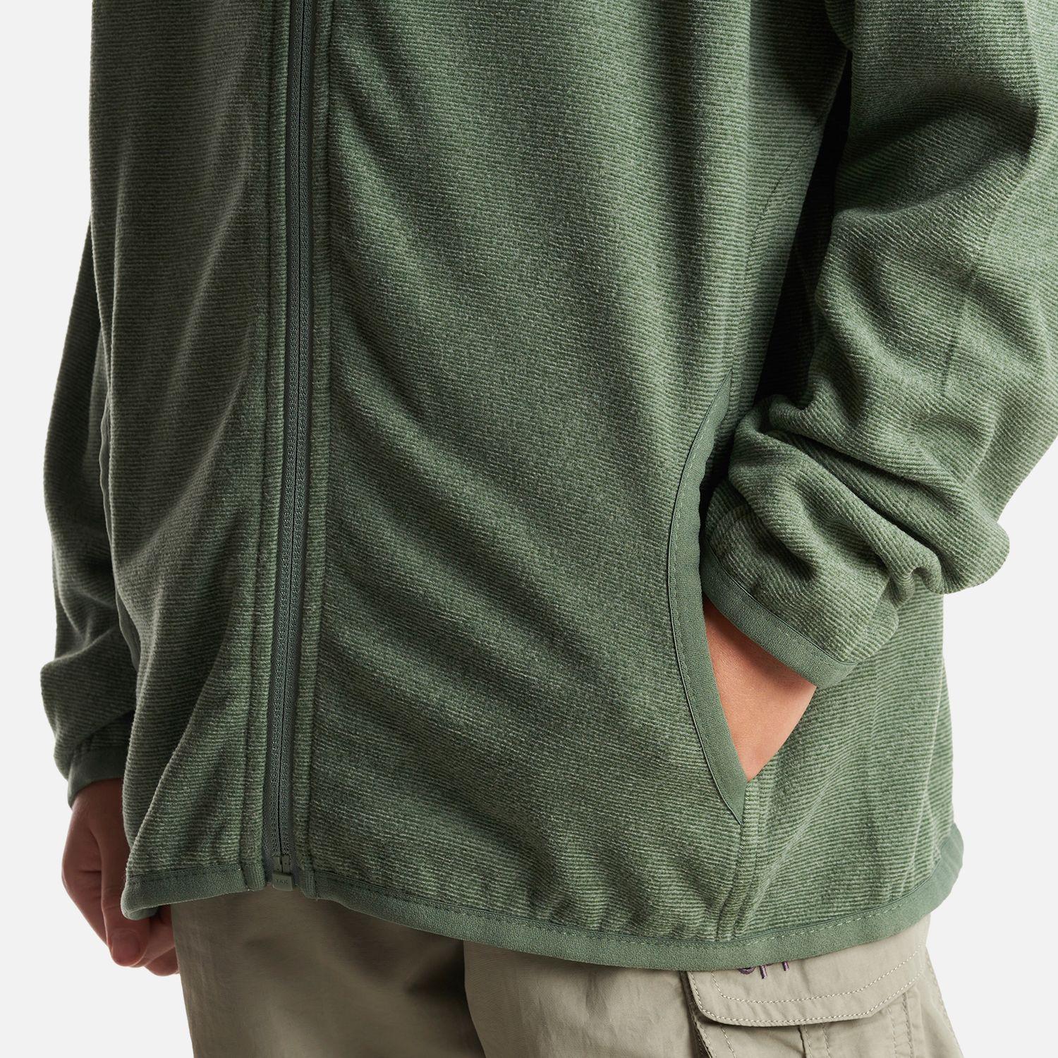 Poleron Niña Stripes Nano-F Full Zip Hoody Verde Botella Lippi-5