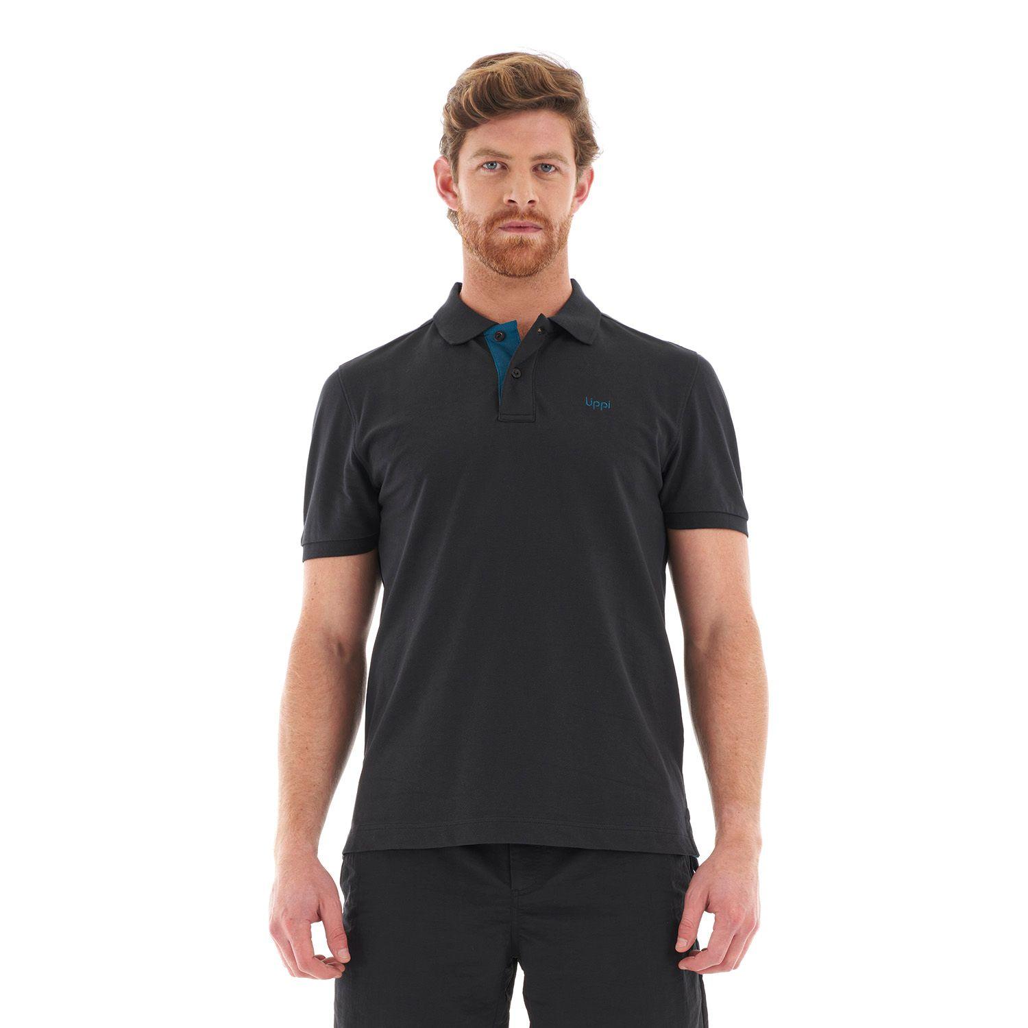 Polera Hombre First Class Elastic Polo Negro Lippi V23-1