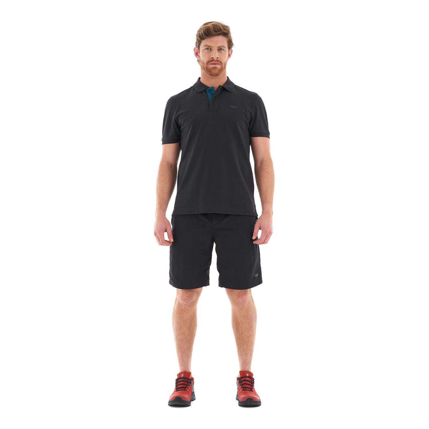 Polera Hombre First Class Elastic Polo Negro Lippi V23-7