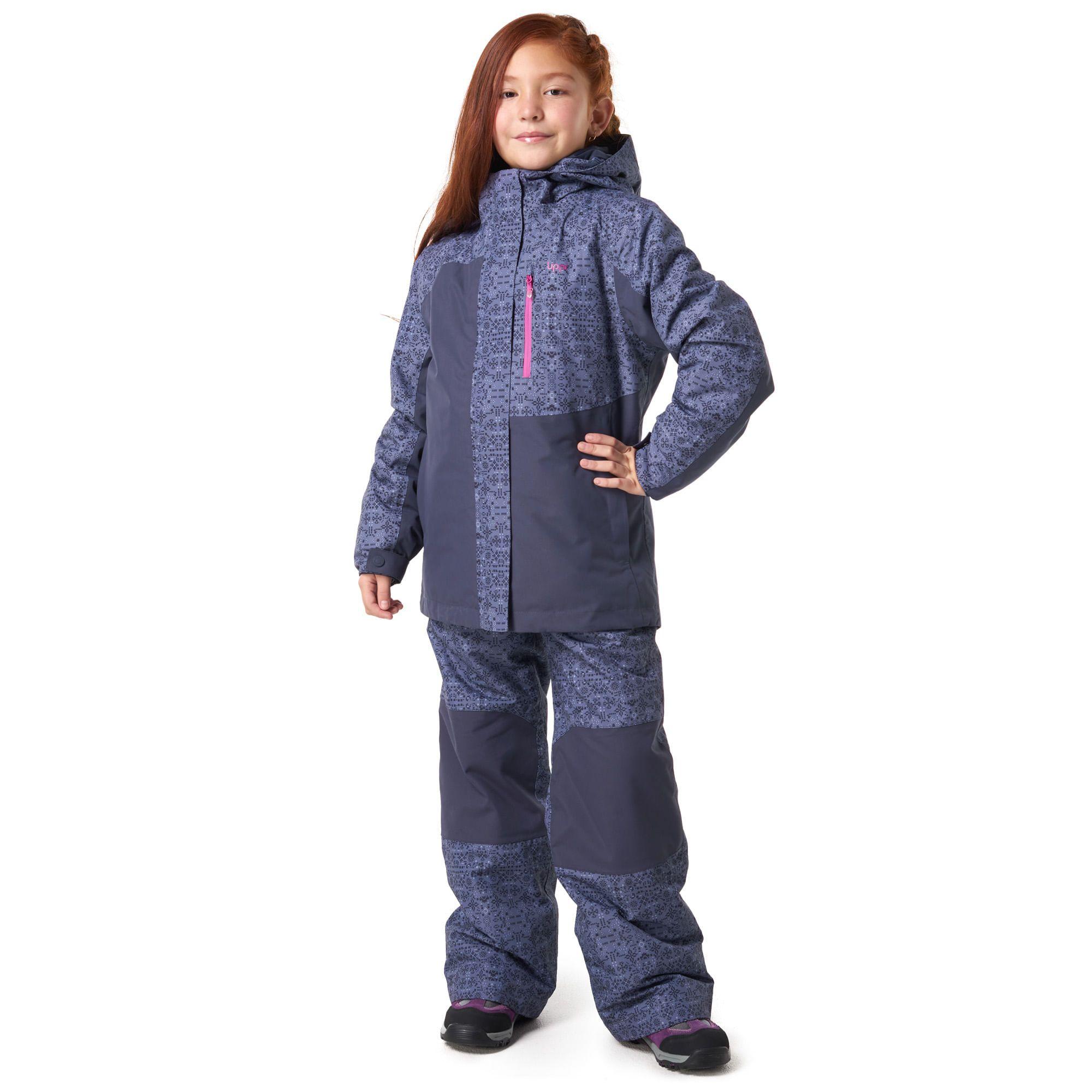 Chaqueta Niña Andes Snow B-Dry Hoody Jacket Indigo / Print Indigo Lippi-1