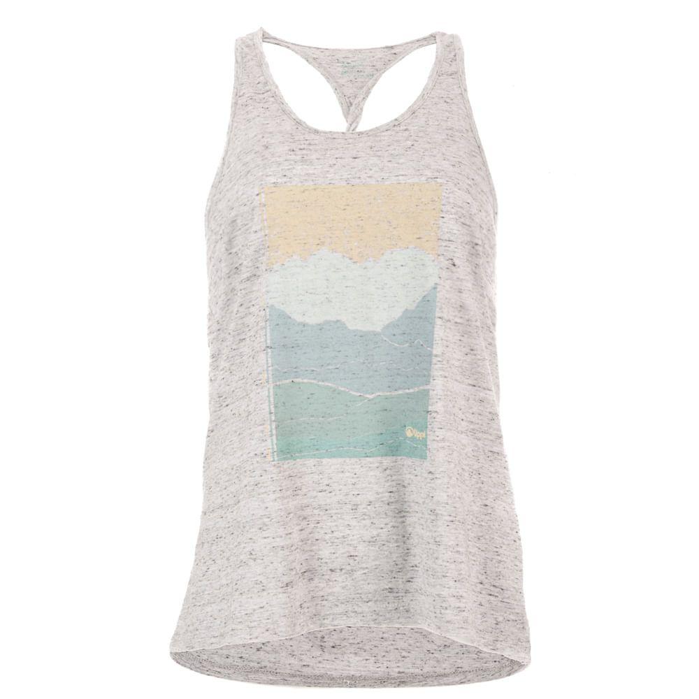 Polera Mujer Crux T-Shirt Melange Gris Lippi-0