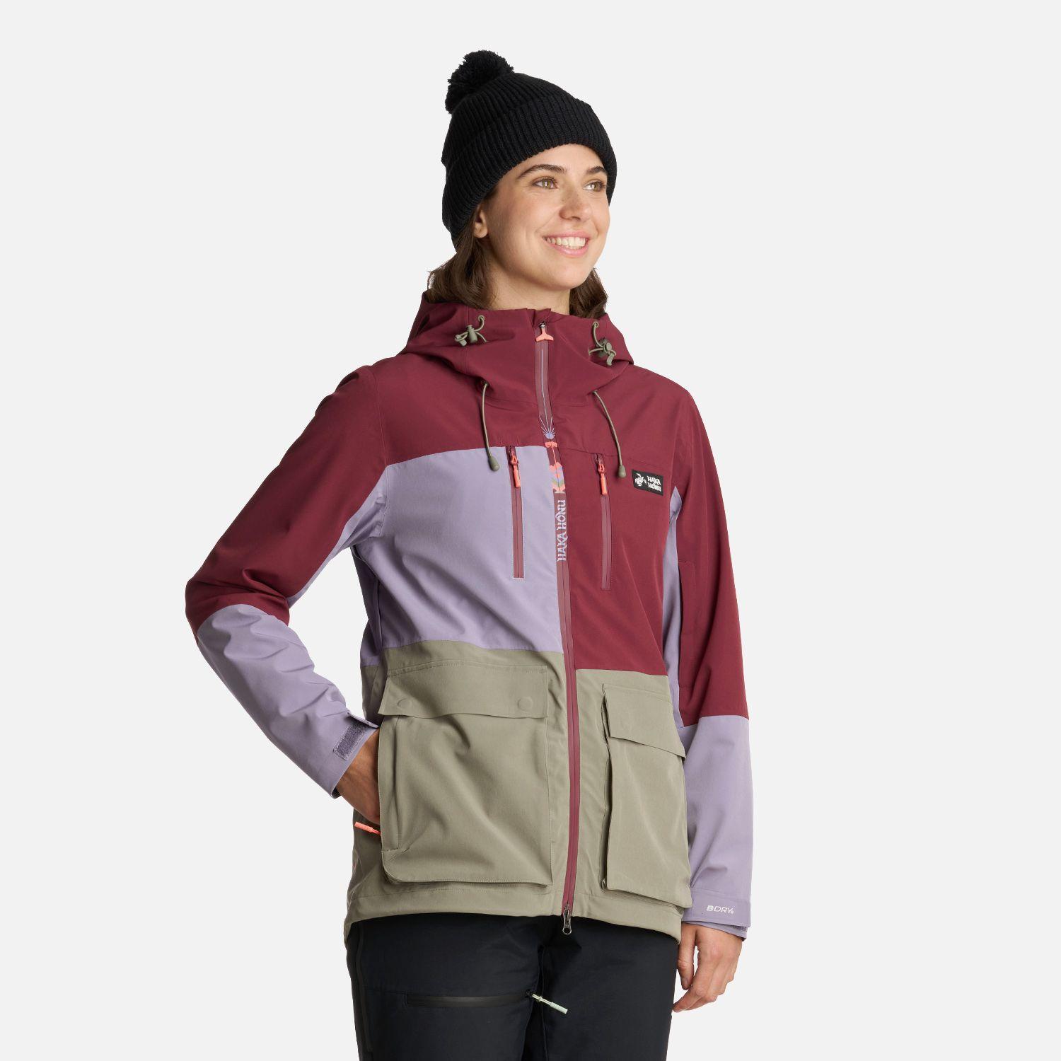 Chaqueta Mujer Viento Blanco Burdeo Haka Honu I25-1