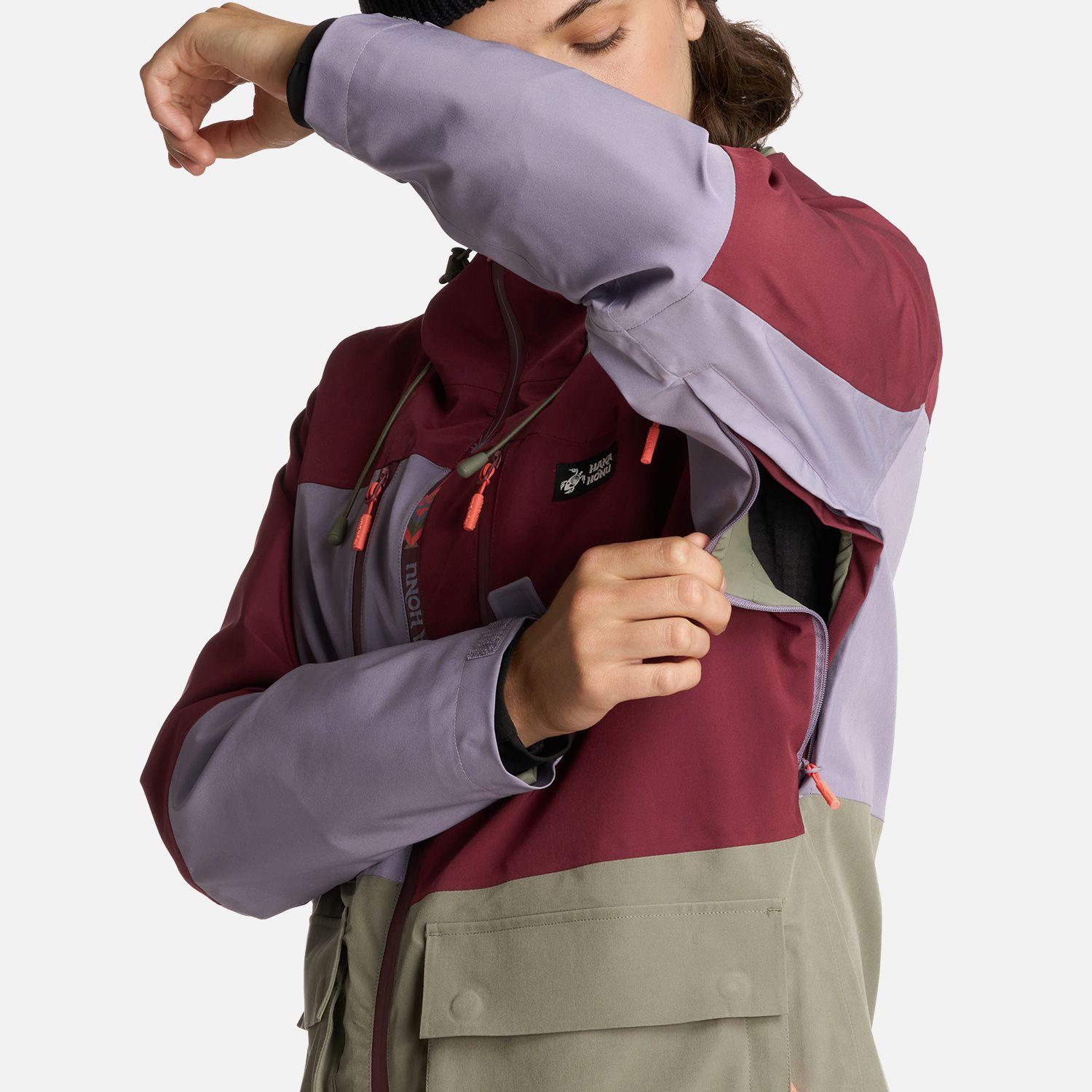 Chaqueta Mujer Viento Blanco Burdeo Haka Honu I25-4