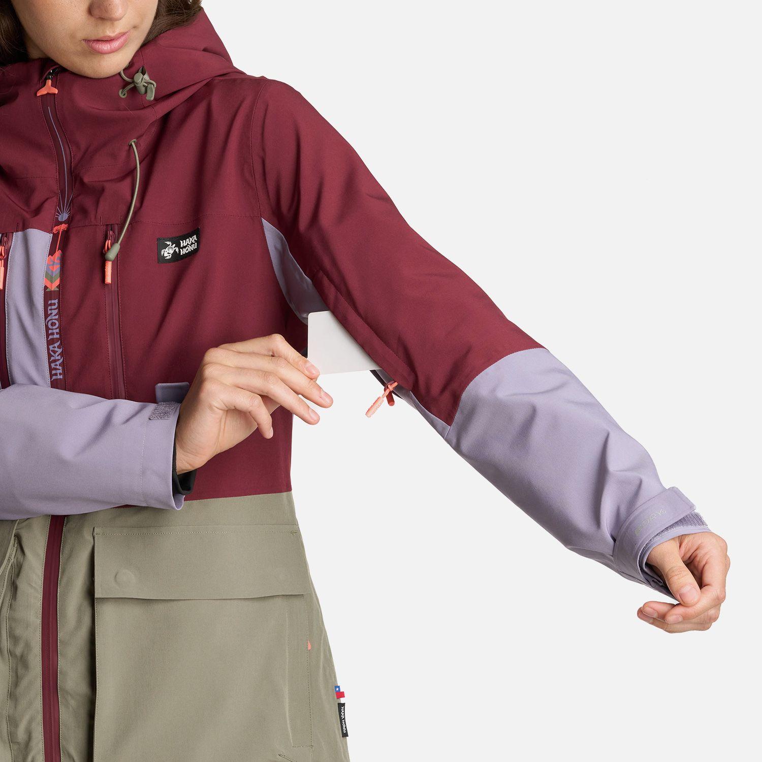Chaqueta Mujer Viento Blanco Burdeo Haka Honu I25-5