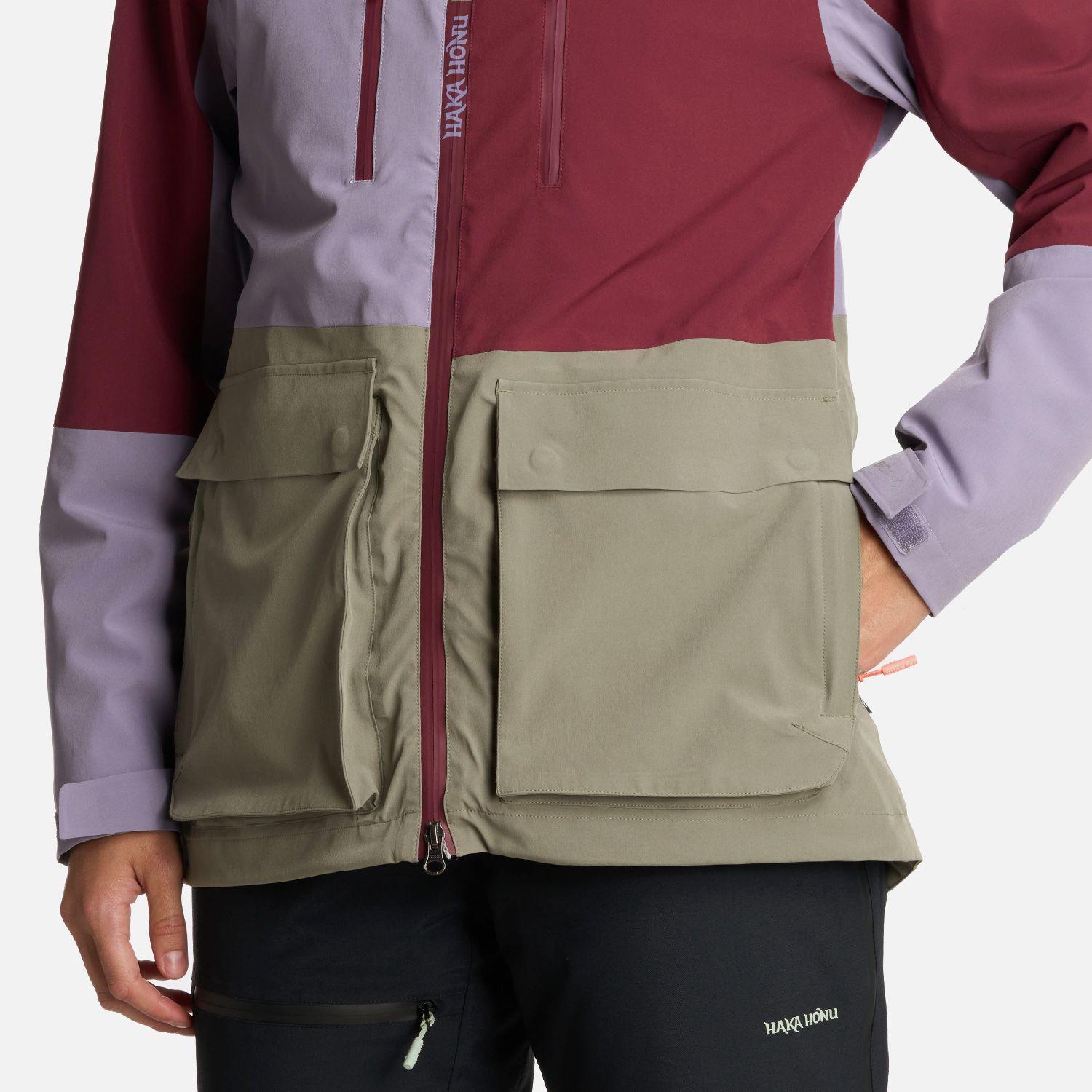 Chaqueta Mujer Viento Blanco Burdeo Haka Honu I25-7