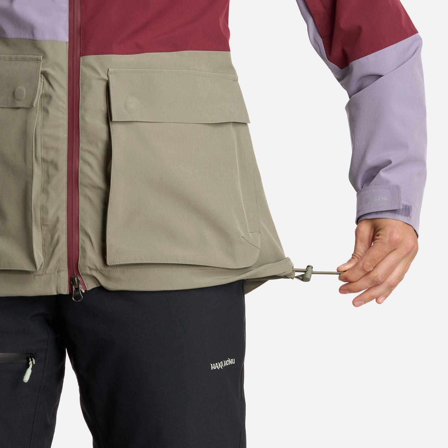 Chaqueta Mujer Viento Blanco Burdeo Haka Honu I25-8