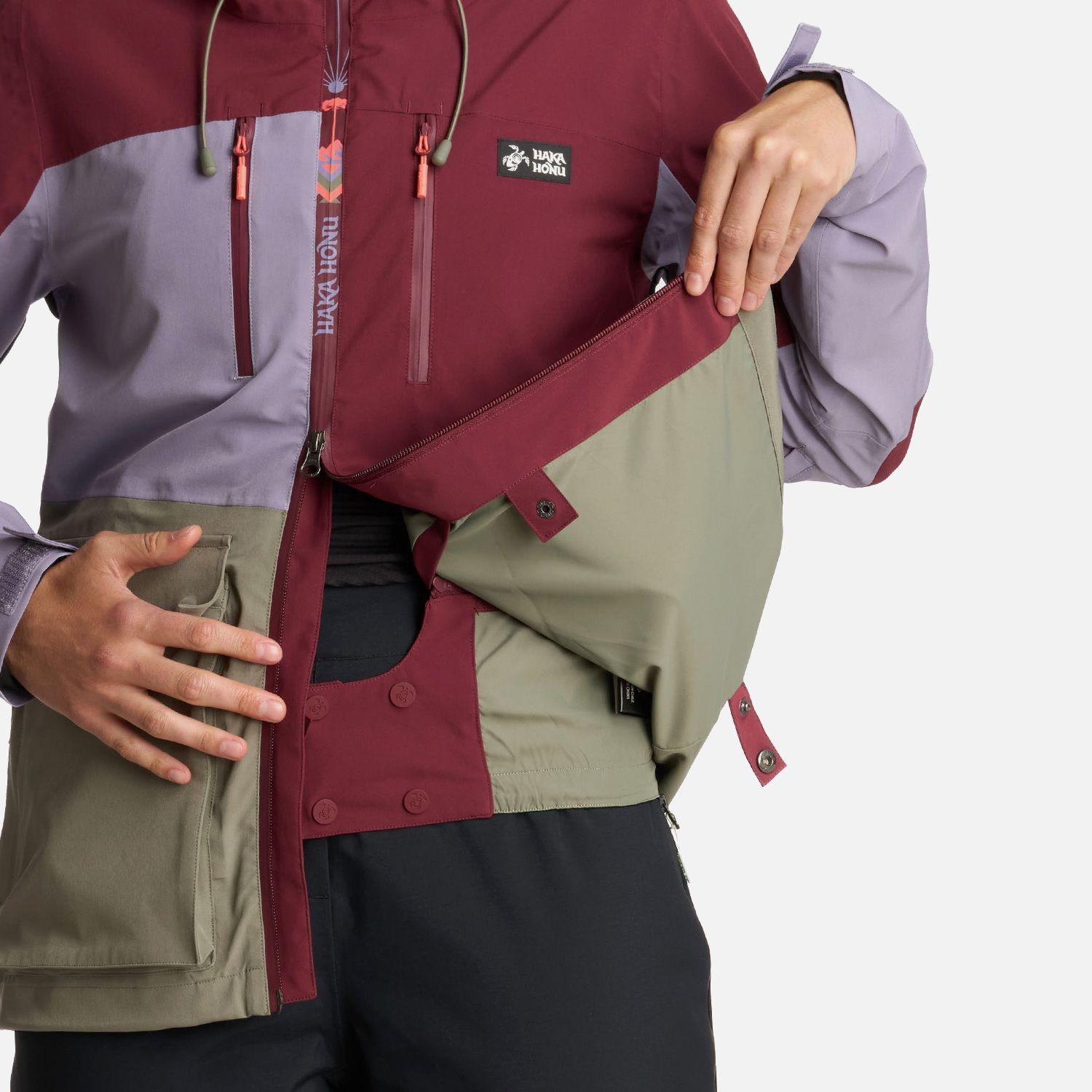 Chaqueta Mujer Viento Blanco Burdeo Haka Honu I25-9