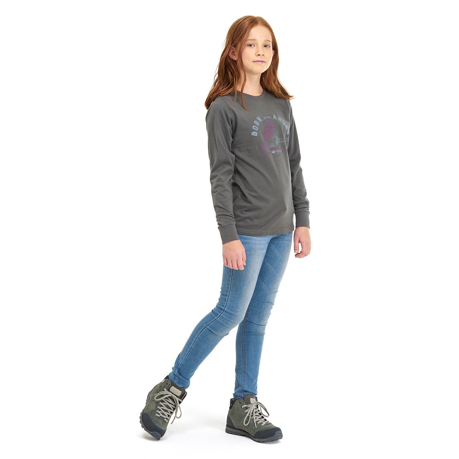 Polera Teen Girl Range Long-Sleeve Cotton T-Shirt Azul Grisaceo Lippi-4